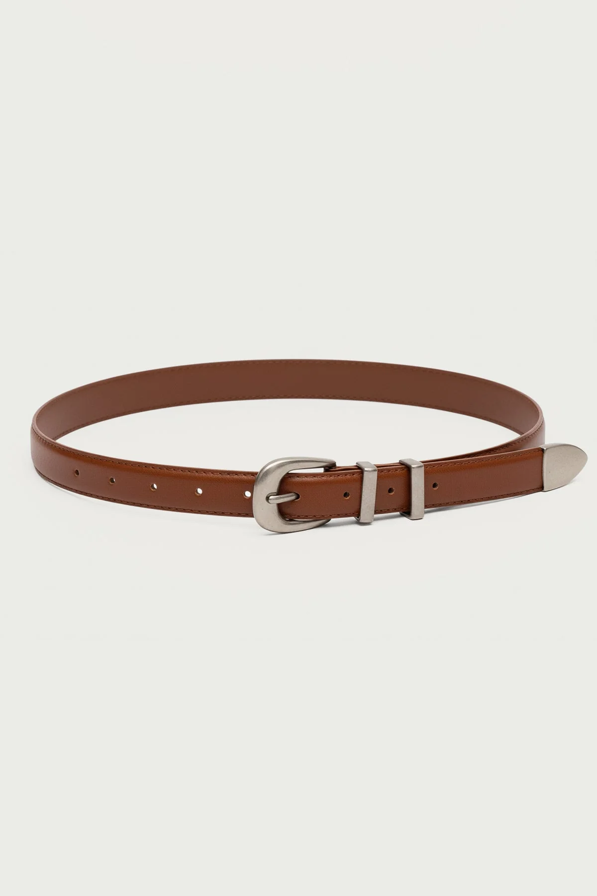Basic Buckle Faux Leather Belt - Image 2