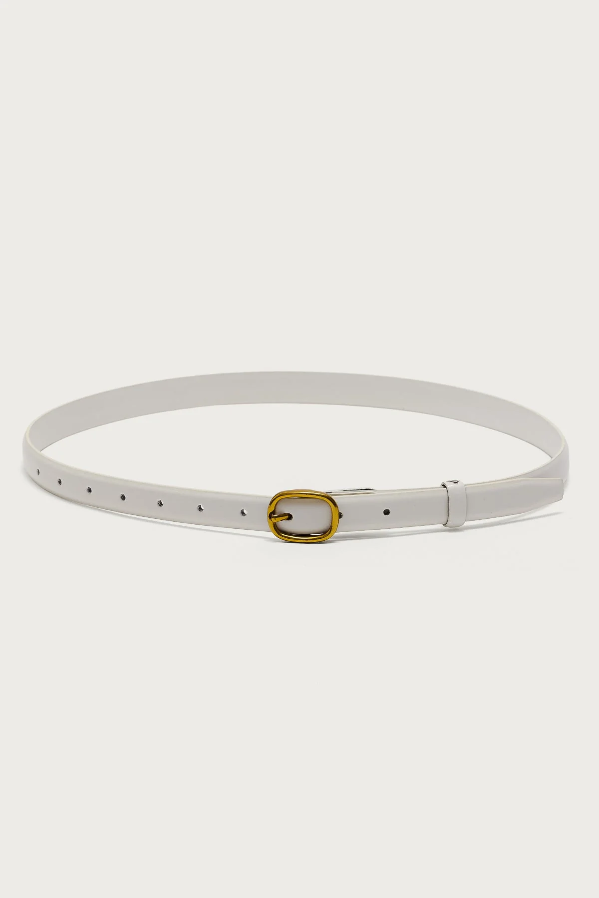Oval Buckle Faux Leather Belt - Image 3