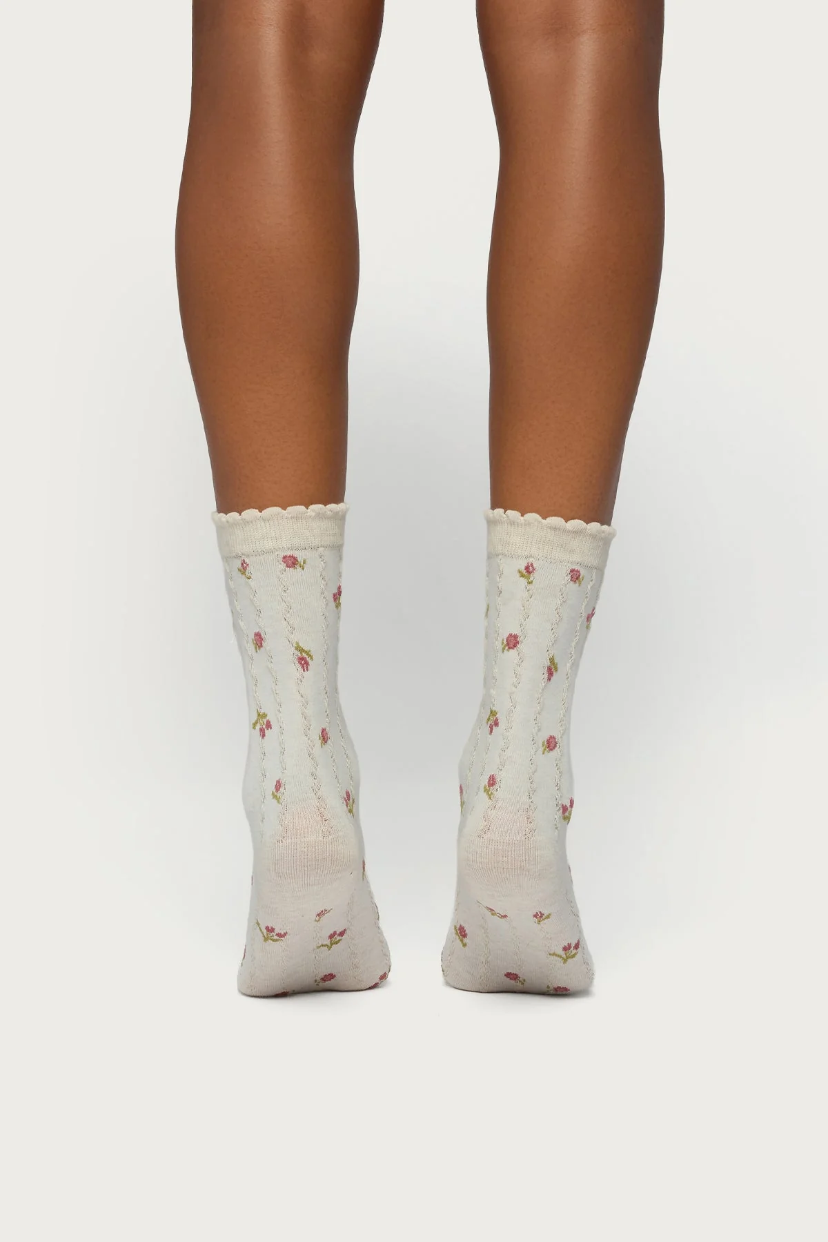 Embroidered Rose Socks - Image 3