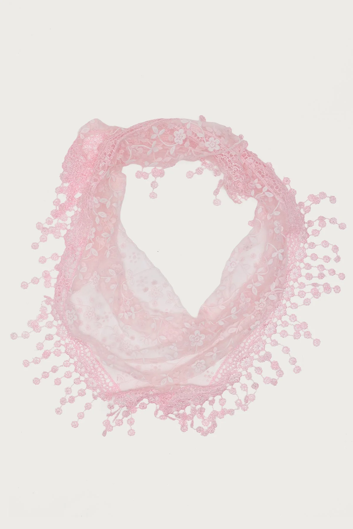 Sparkle Floral Sheer Lace Waist Scarf - Image 2