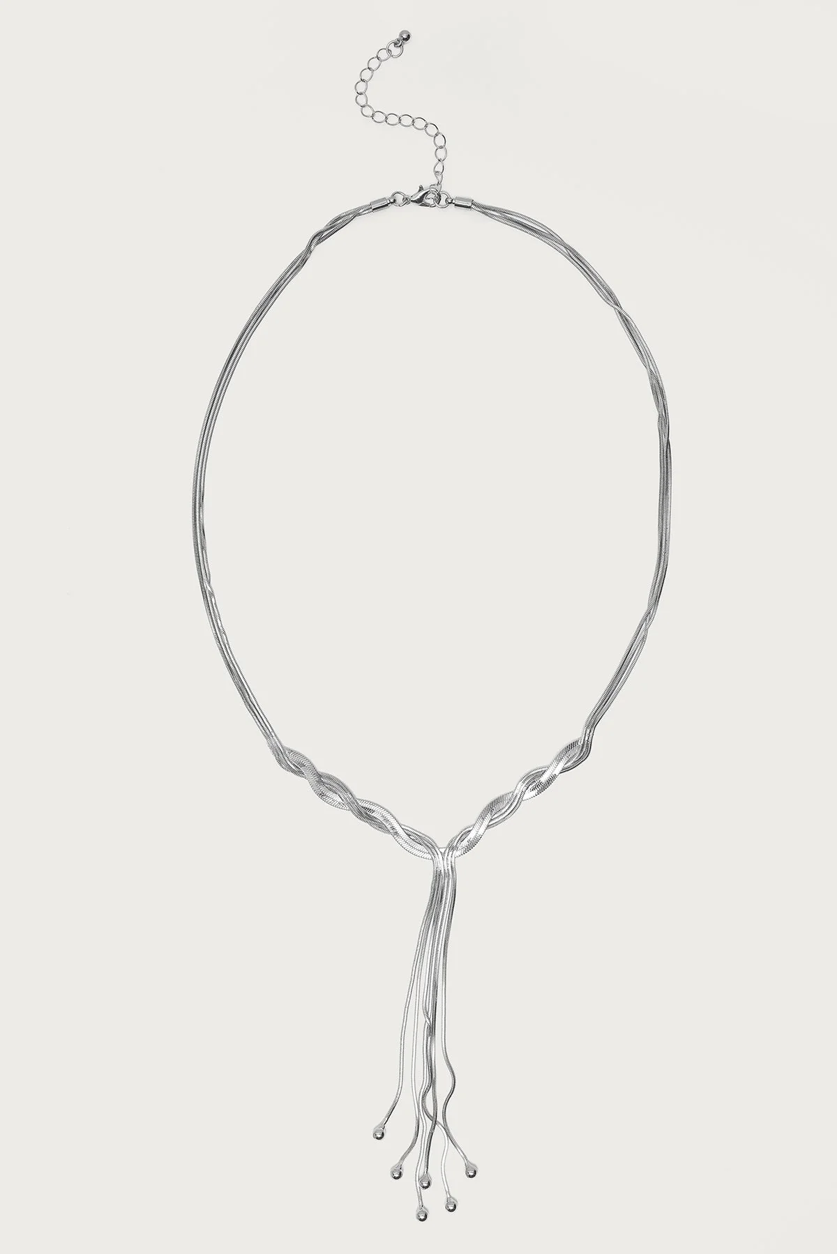 Braided Cascading Chain Necklace - Image 2