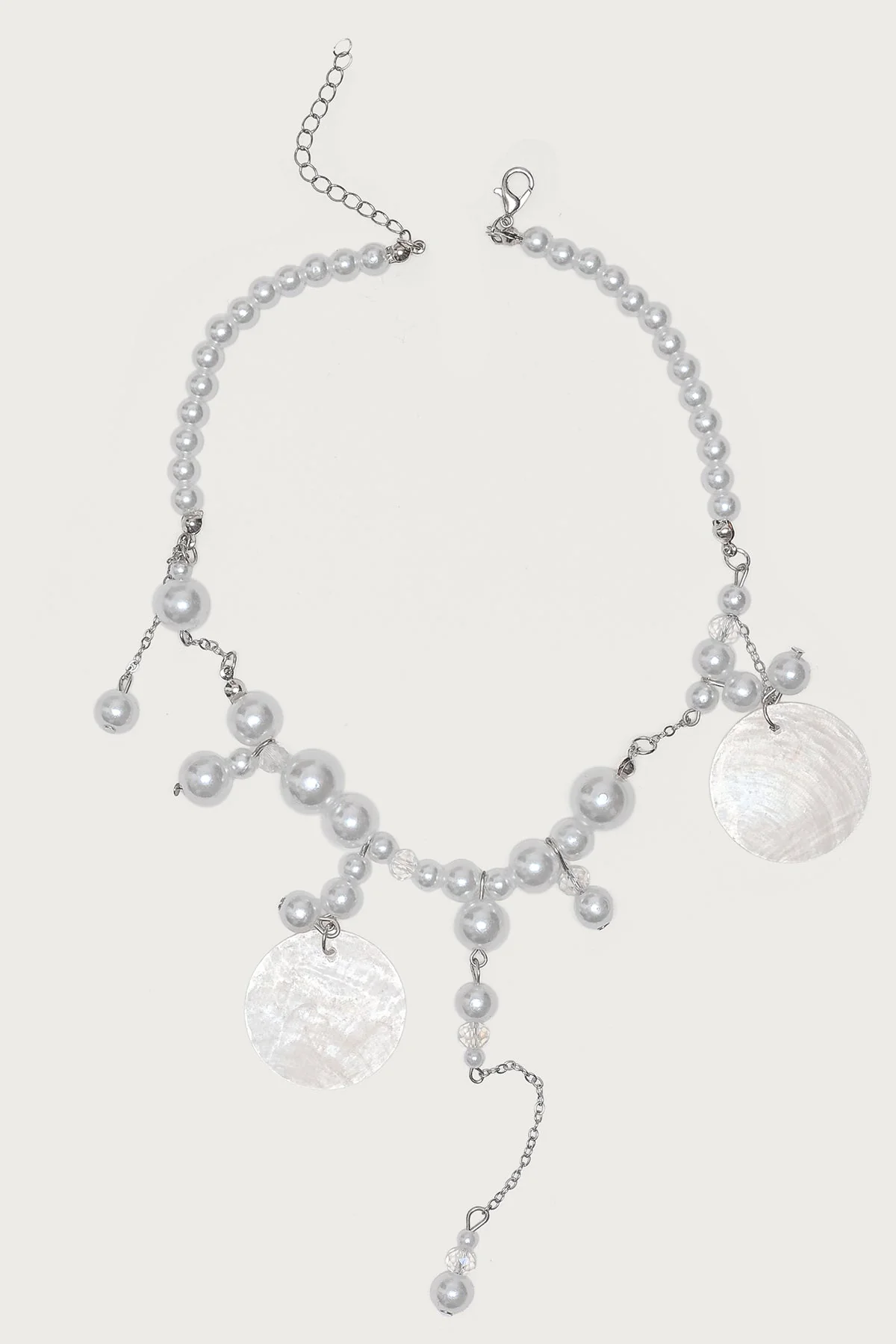 Pearly Pendant Cascading Necklace - Image 2