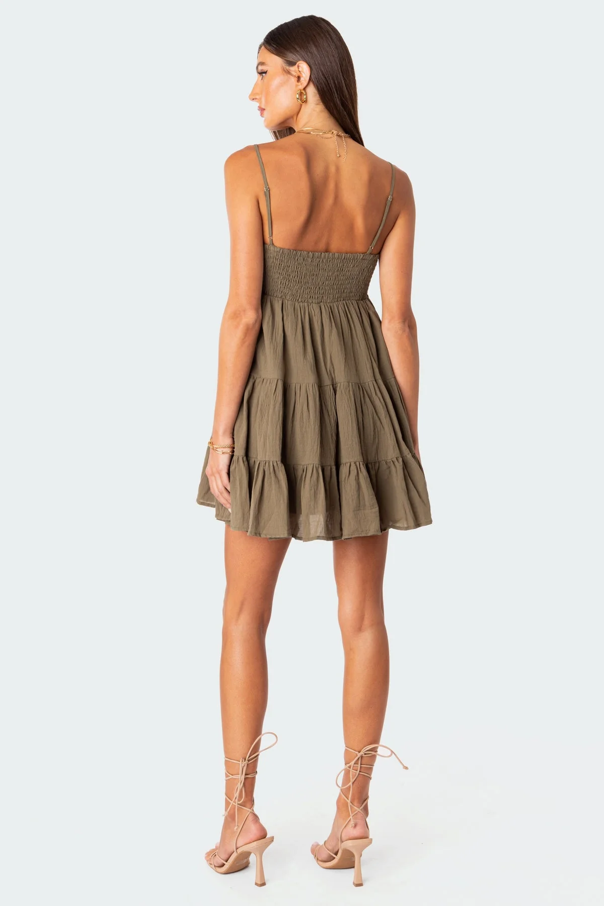 Ivory Oversized Mini Dress - Image 5