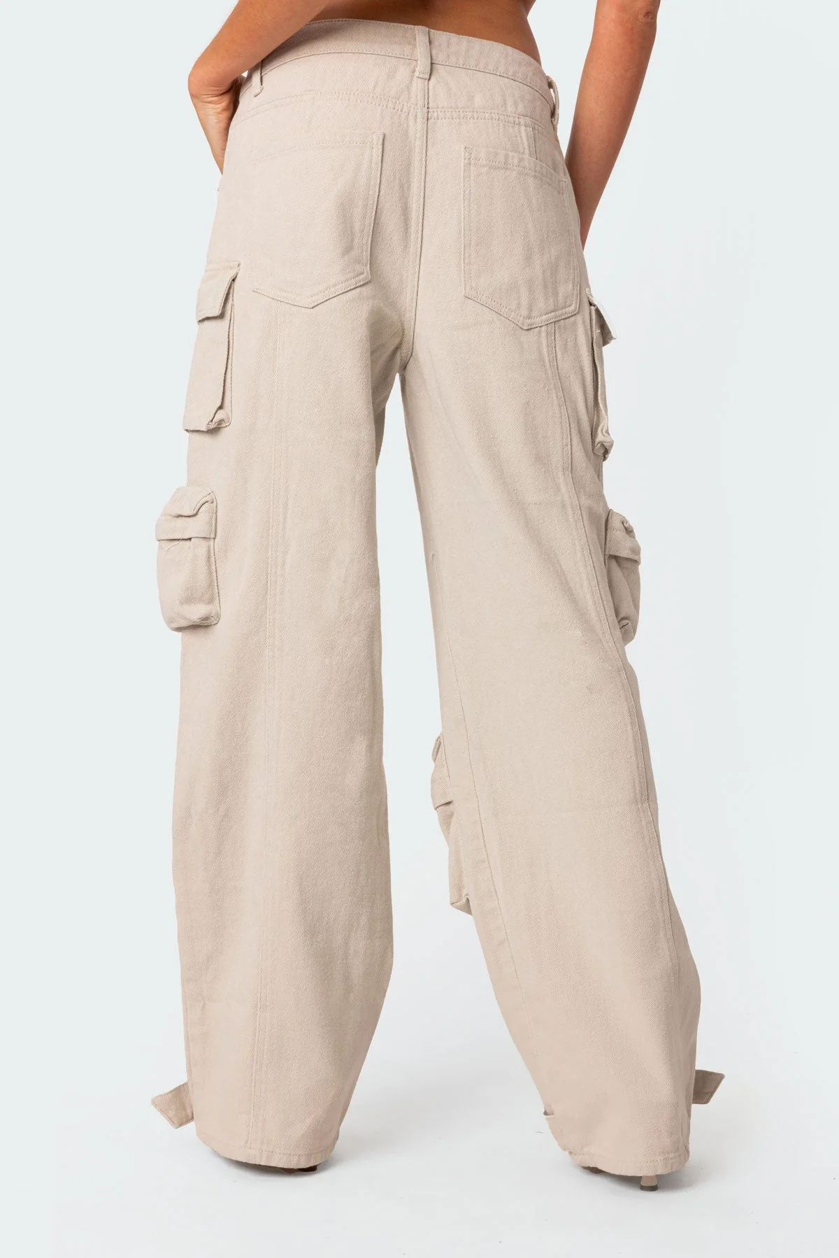Boyfriend Low Rise Baggy Cargo Jeans - Image 5