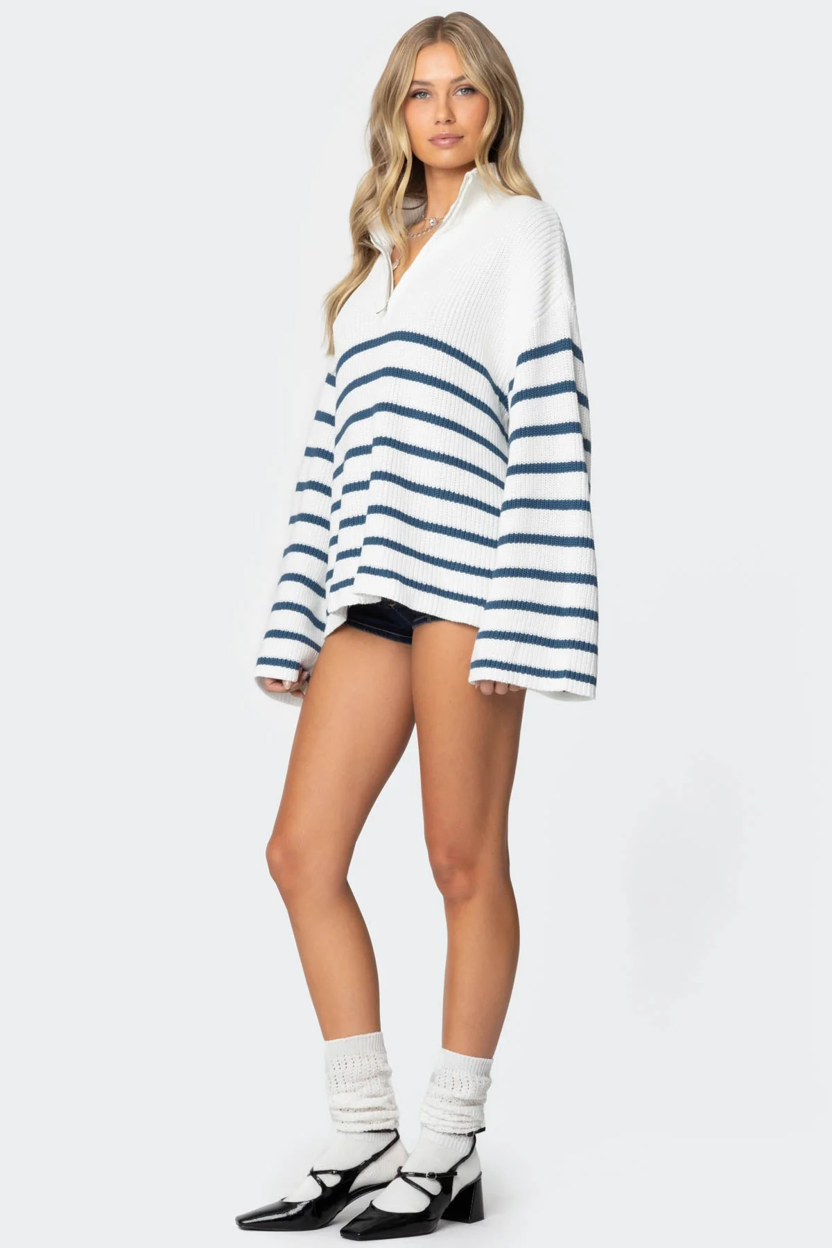 Oversized Quarter Zip Sweater - Image 4
