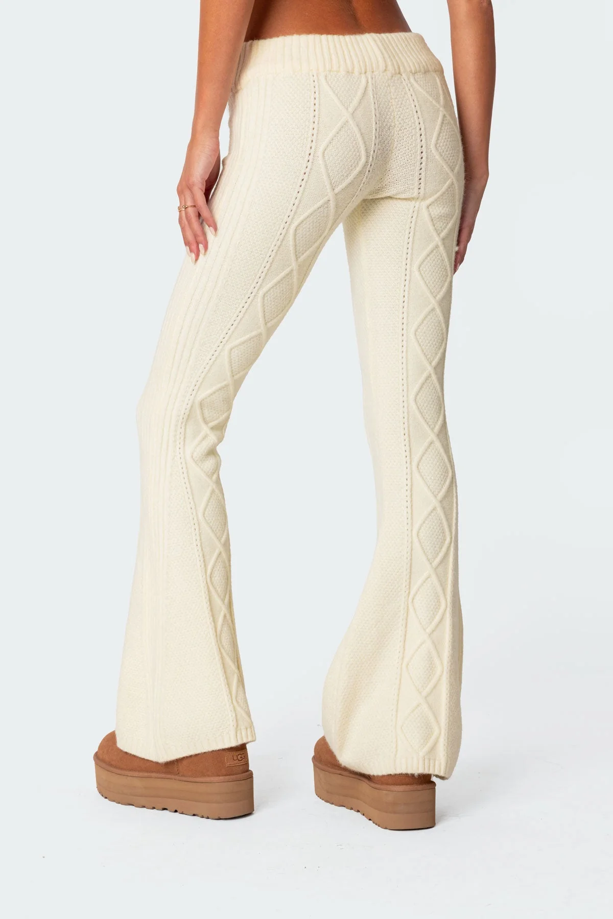 Ray Cable Knit Flared Trousers - Image 5
