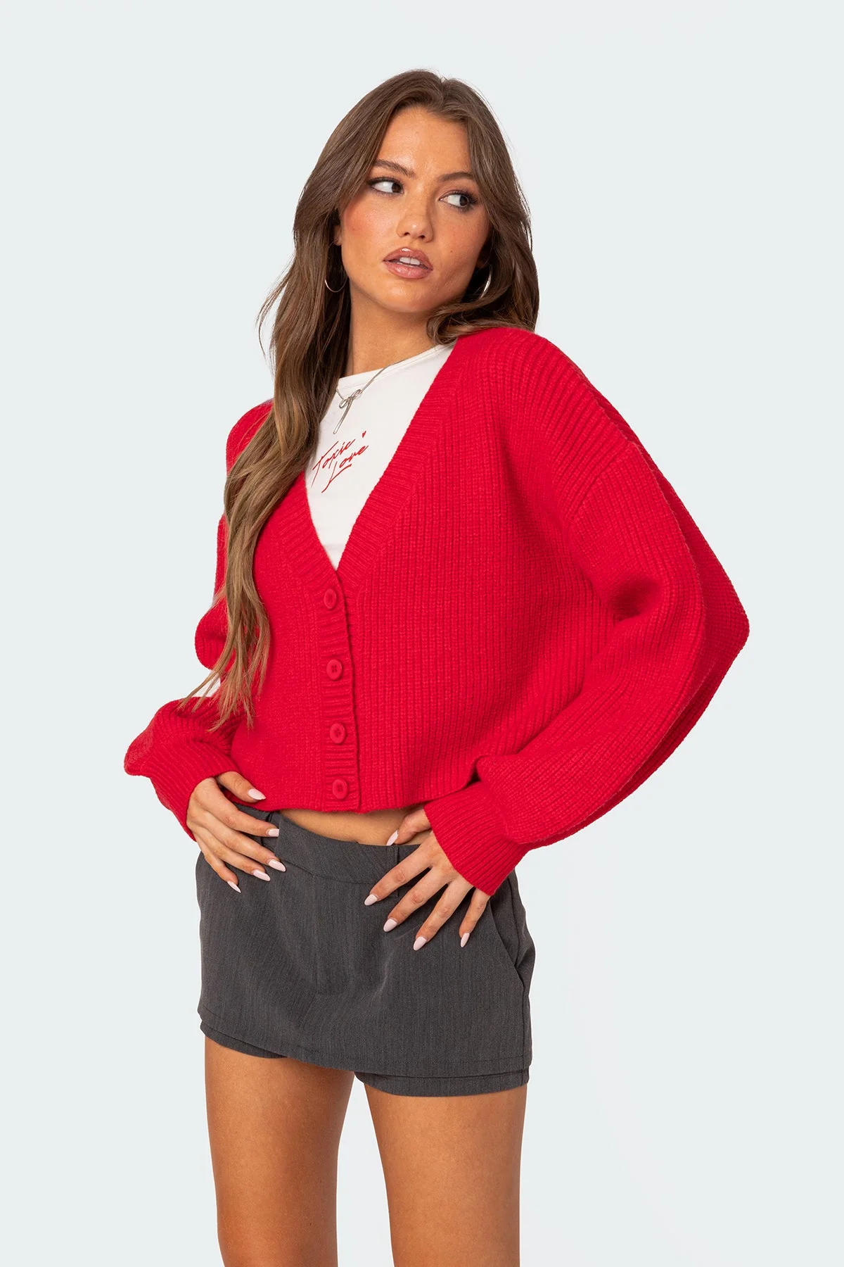 Sabrina Chunky Knit Cropped Cardigan - Image 3