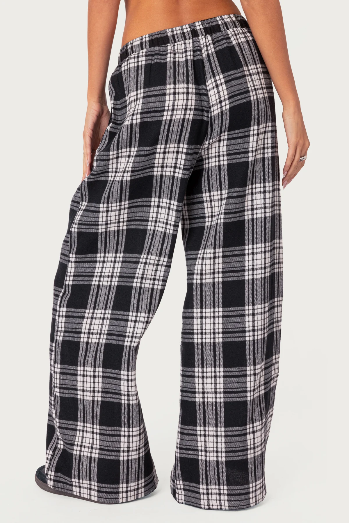 Lounge Around Plaid Wide Leg Trousers - Image 5