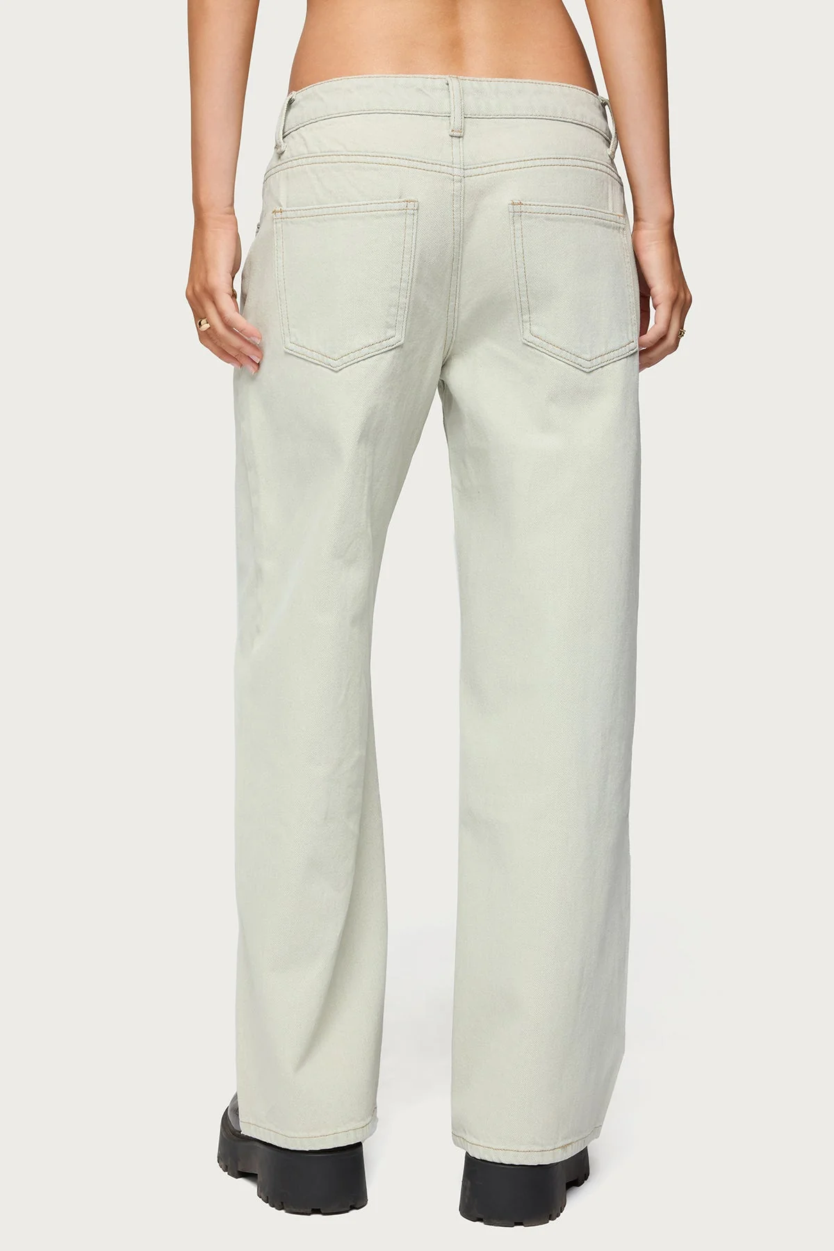 Petite Raelynn Washed Low Rise Baggy Jeans - Image 5