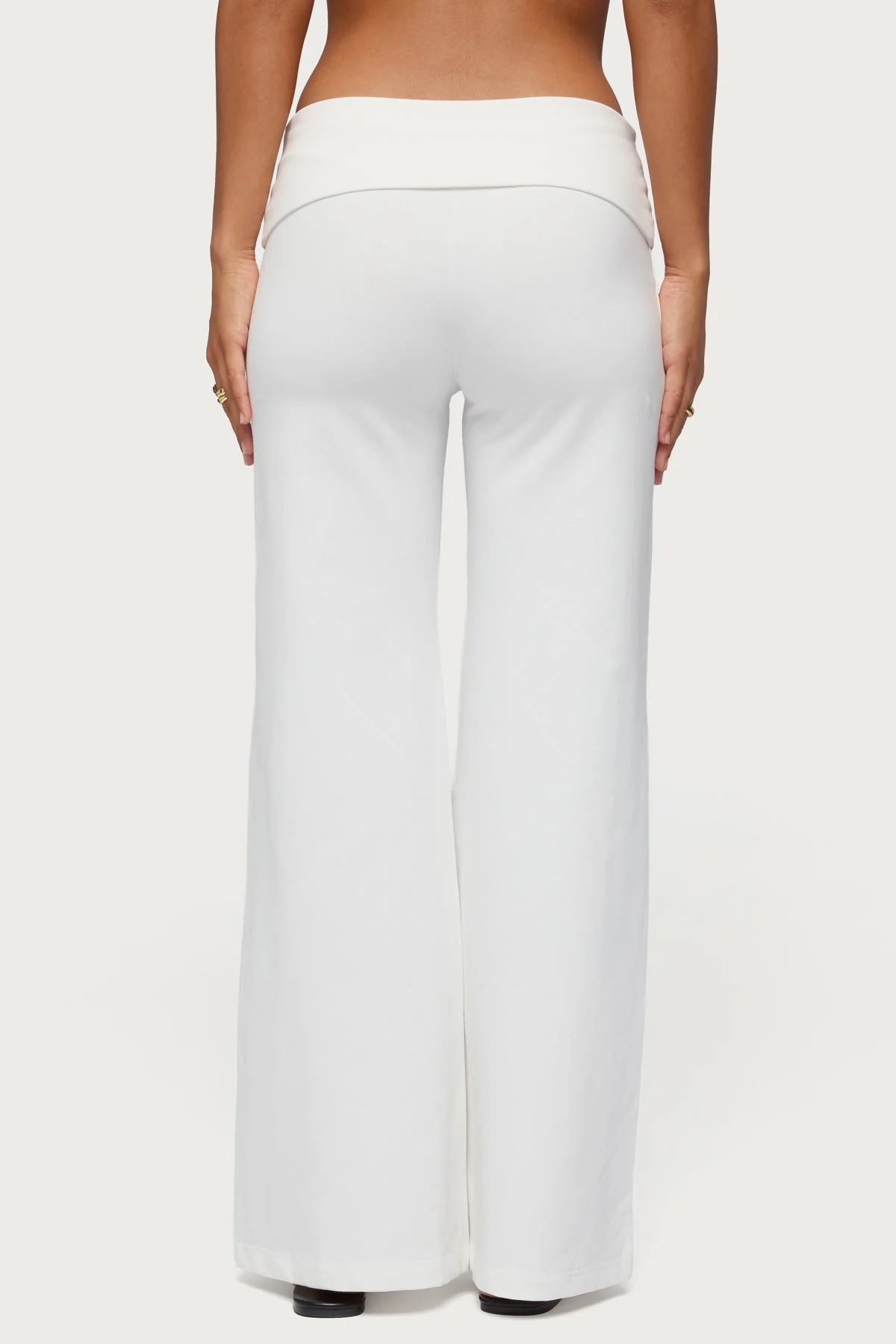 Wide Leg Foldover Trousers - Image 5