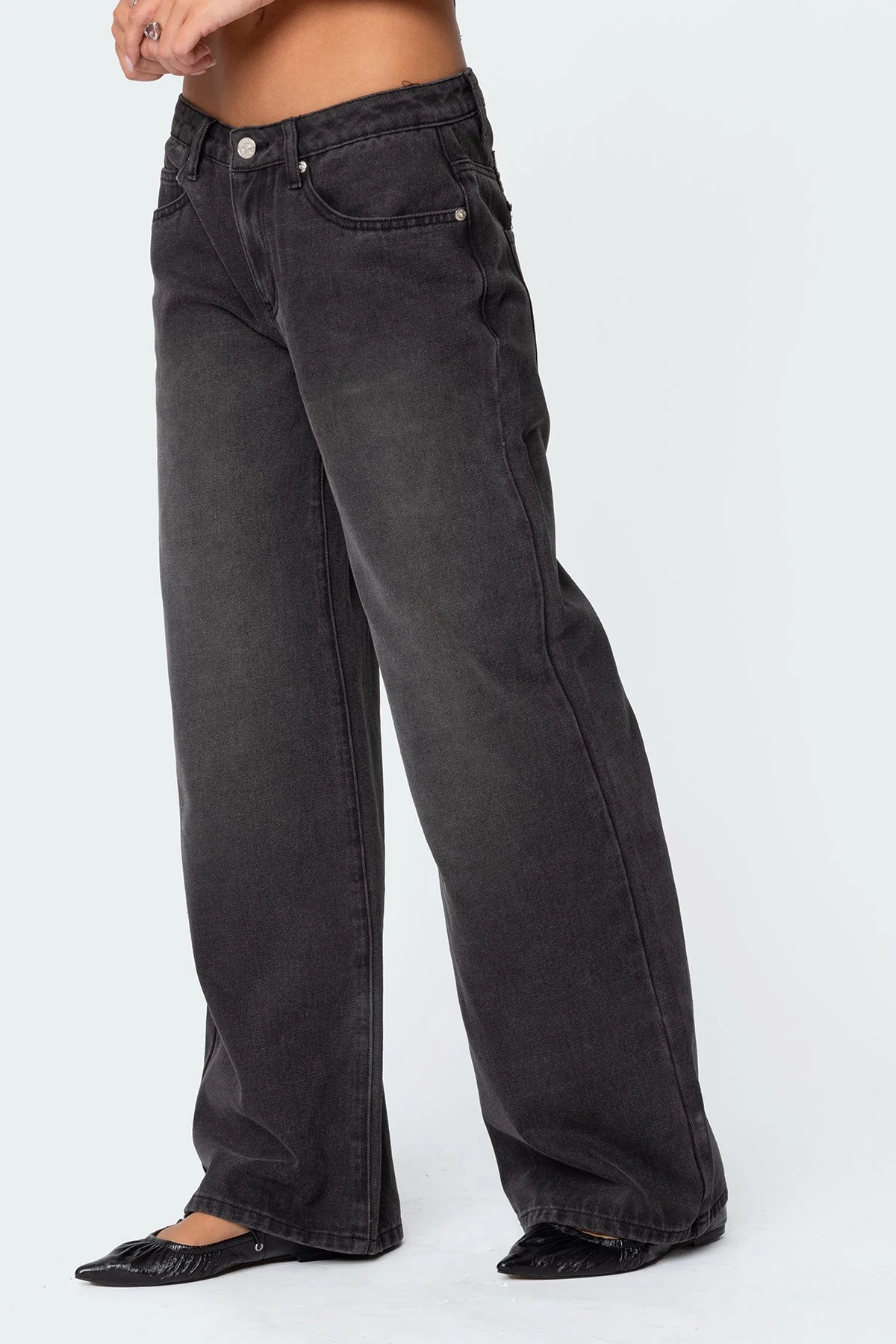 1980 Leopard Patch Low Rise Baggy Jeans - Image 3