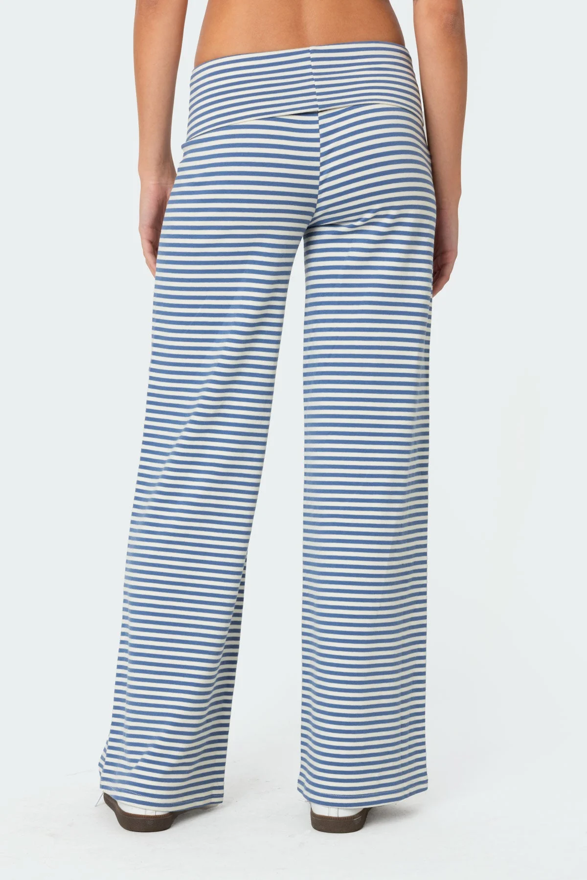 Lilah Striped Fold Over Trousers - Image 4