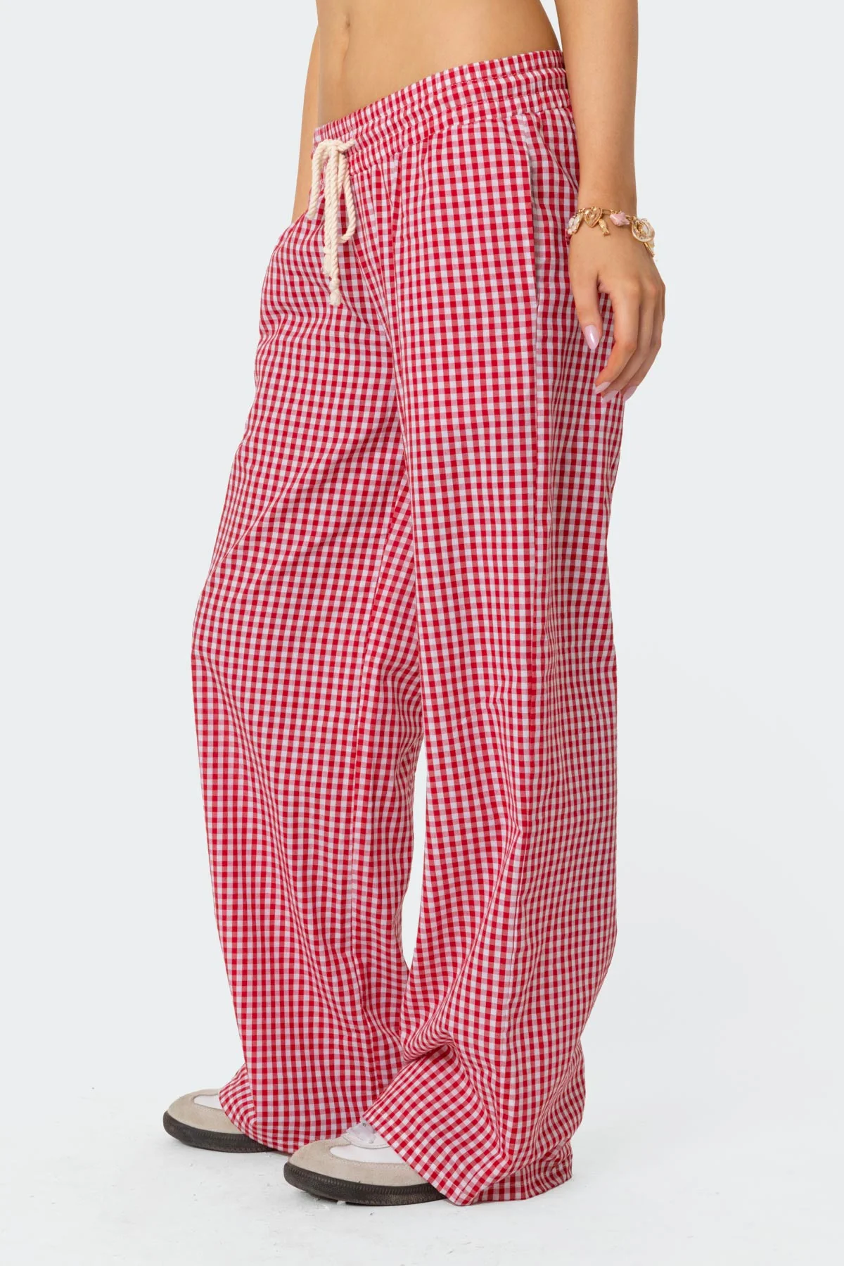 Taya Gingham Trousers - Image 4