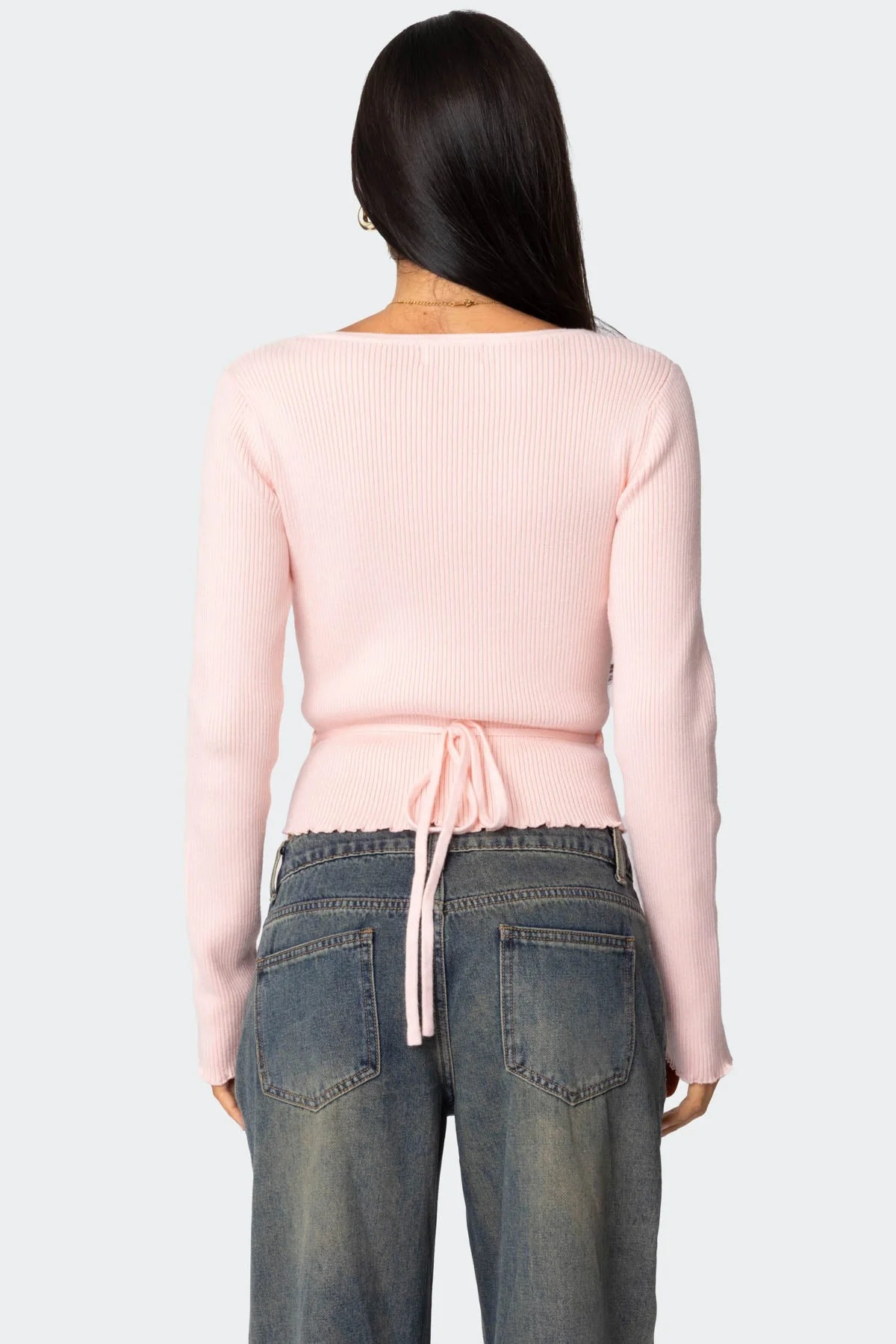 Paden Ribbed Knit Wrap Top - Image 5