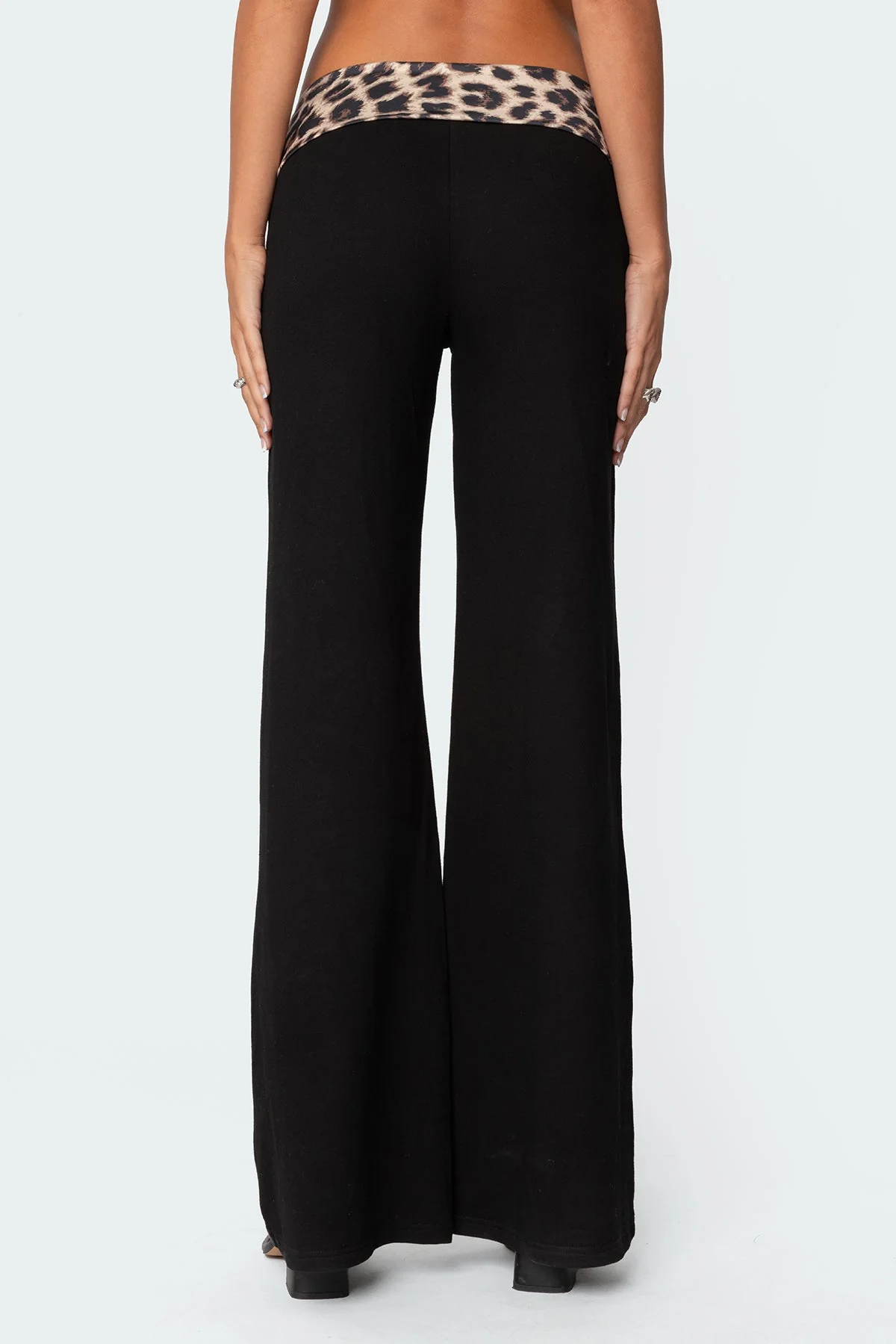 Leopard Foldover Trousers - Image 5