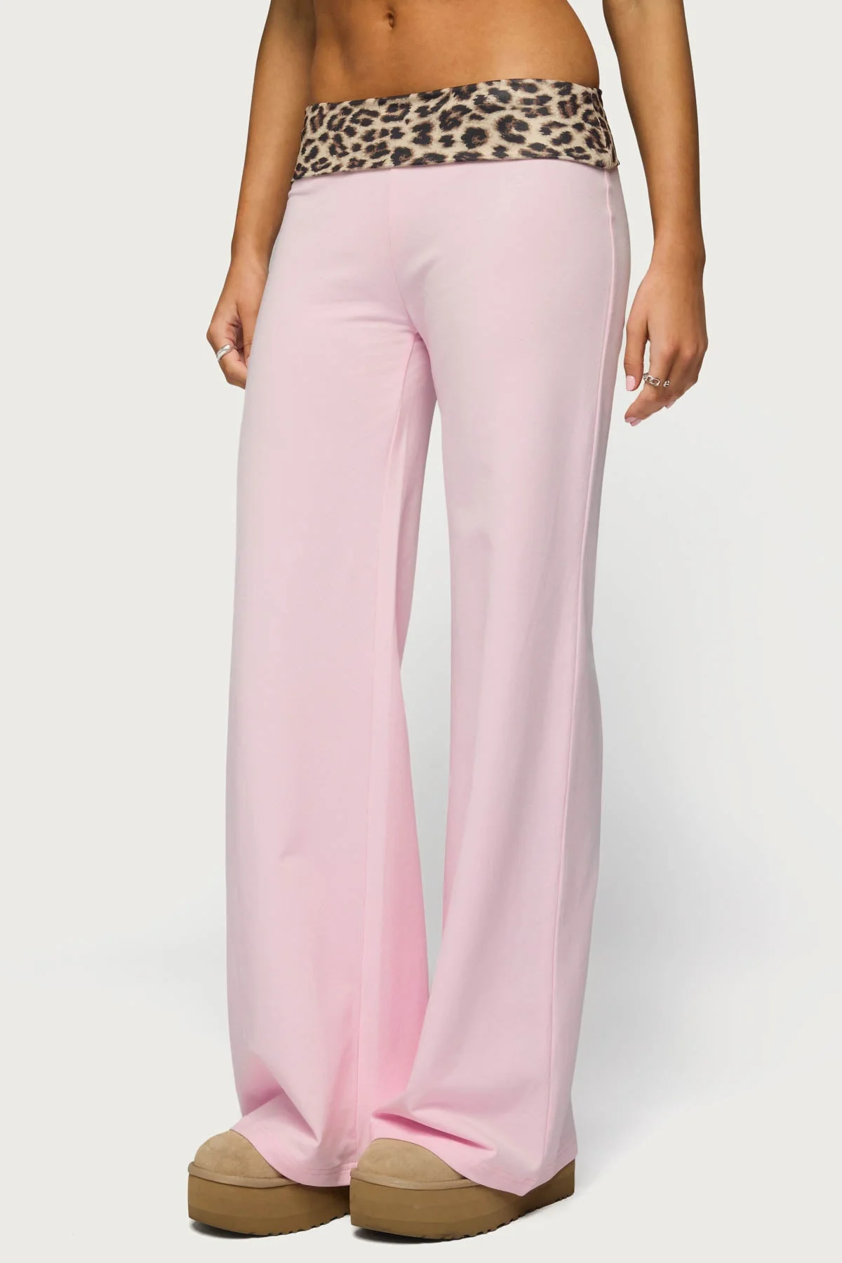Leopard Foldover Trousers - Image 3