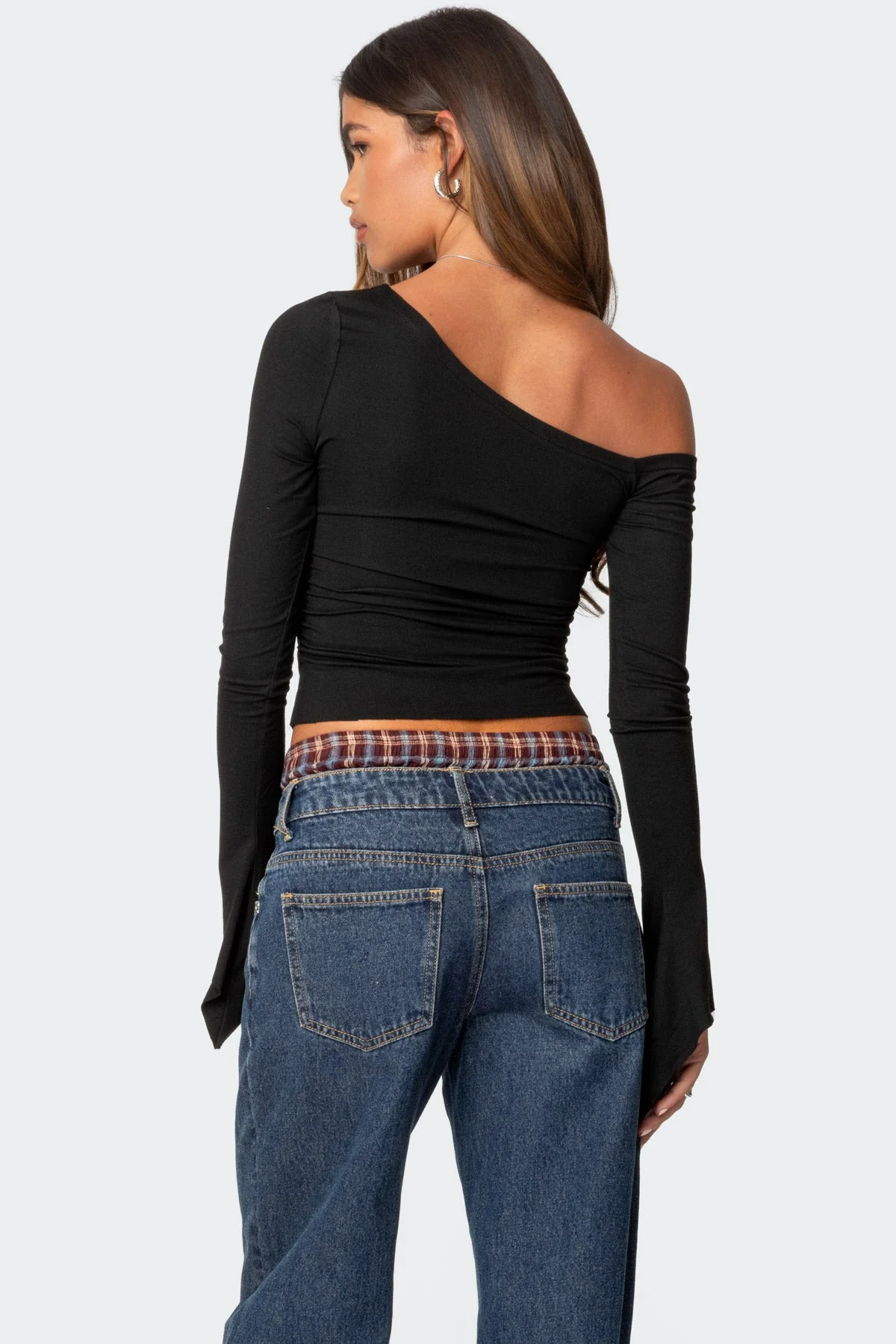 Stacie Asymmetric Long Sleeve Top - Image 5