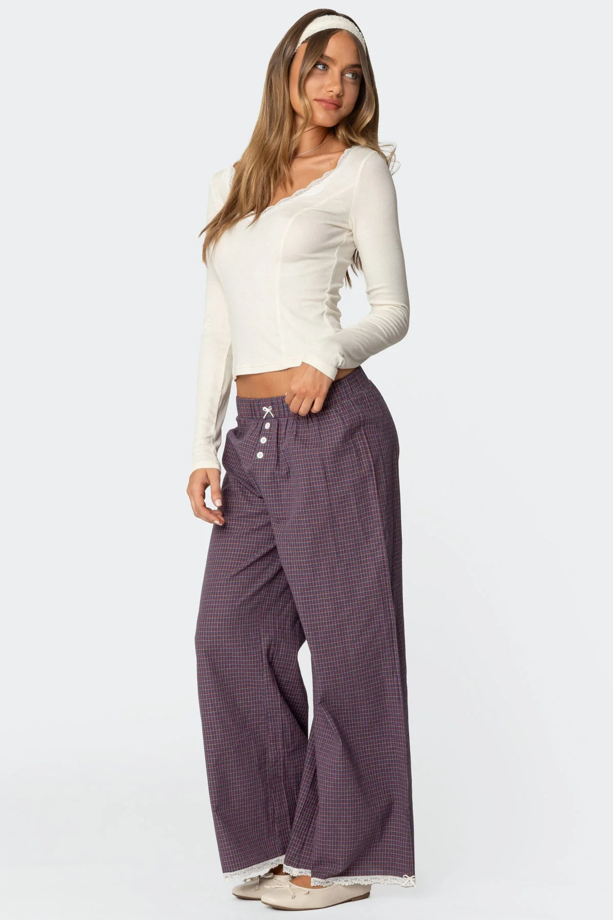 Dakota Plaid Trousers - Image 3