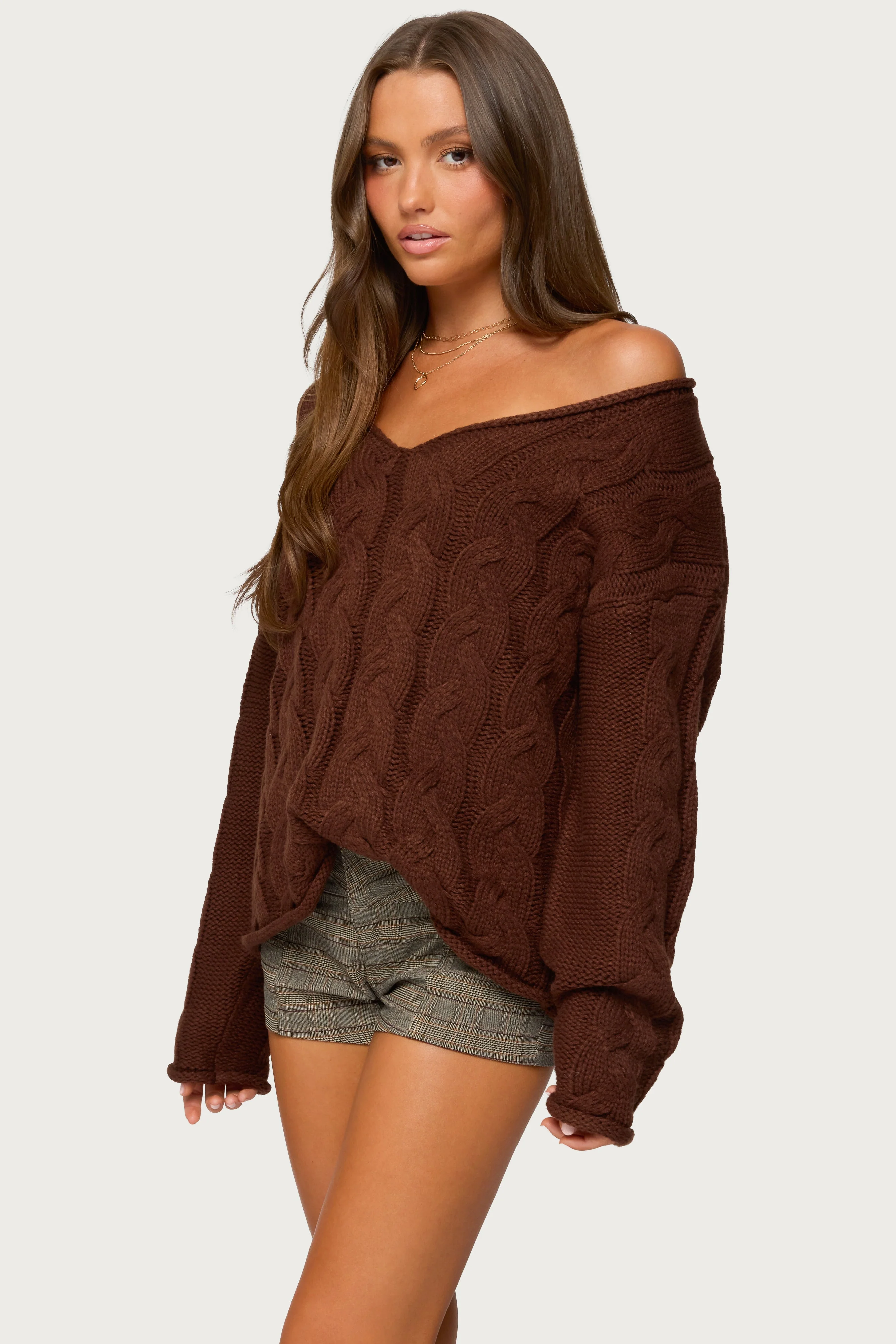 Inga Oversized Cable Knit Sweater - Image 3