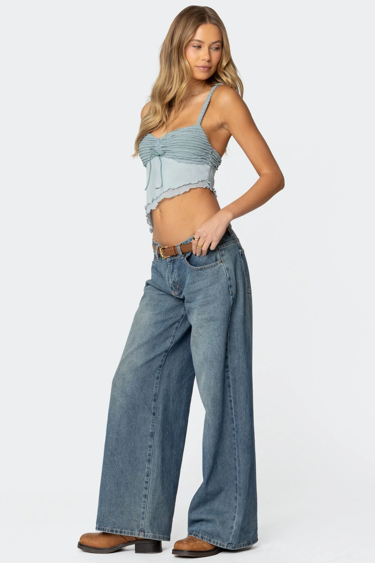 Ruffled Asymmetric Tank Top - Image 4