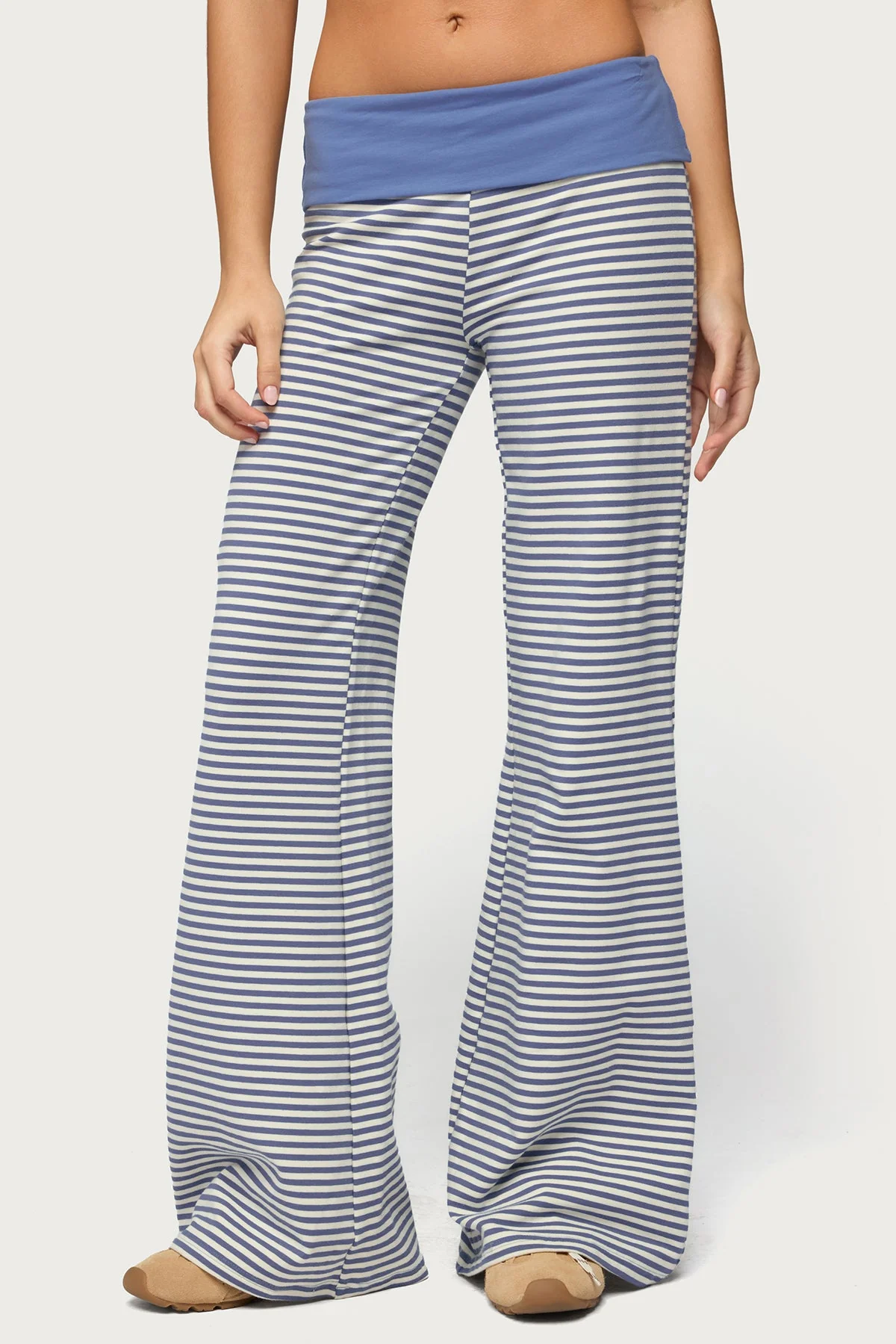 Meggy Striped Foldover Trousers - Image 3