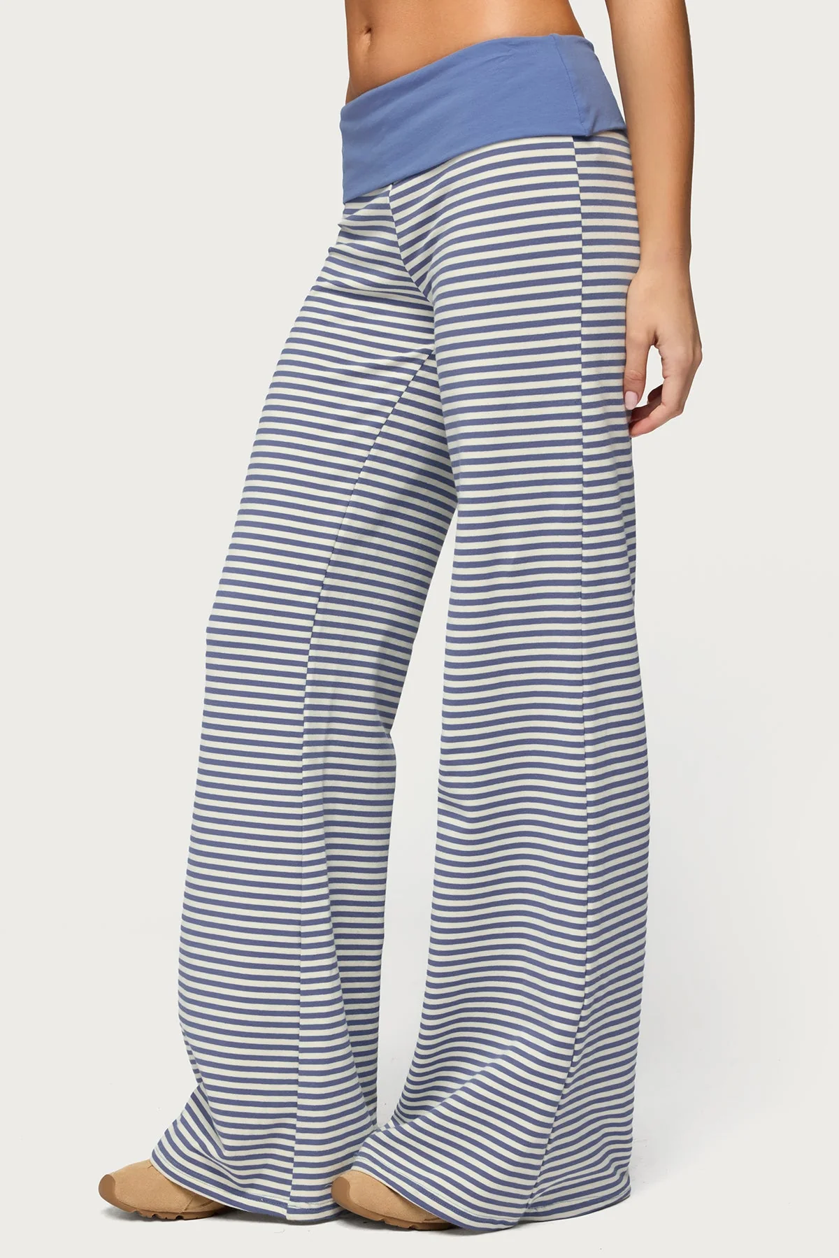 Meggy Striped Foldover Trousers - Image 4