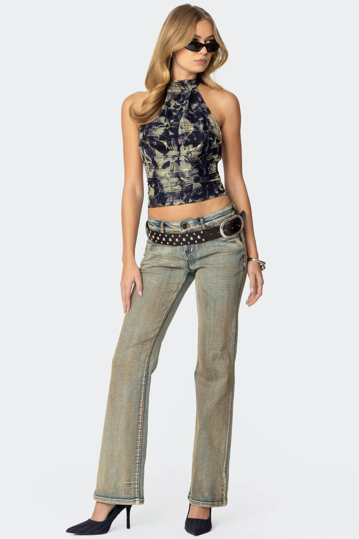 Paz Printed Mesh Top - Image 5