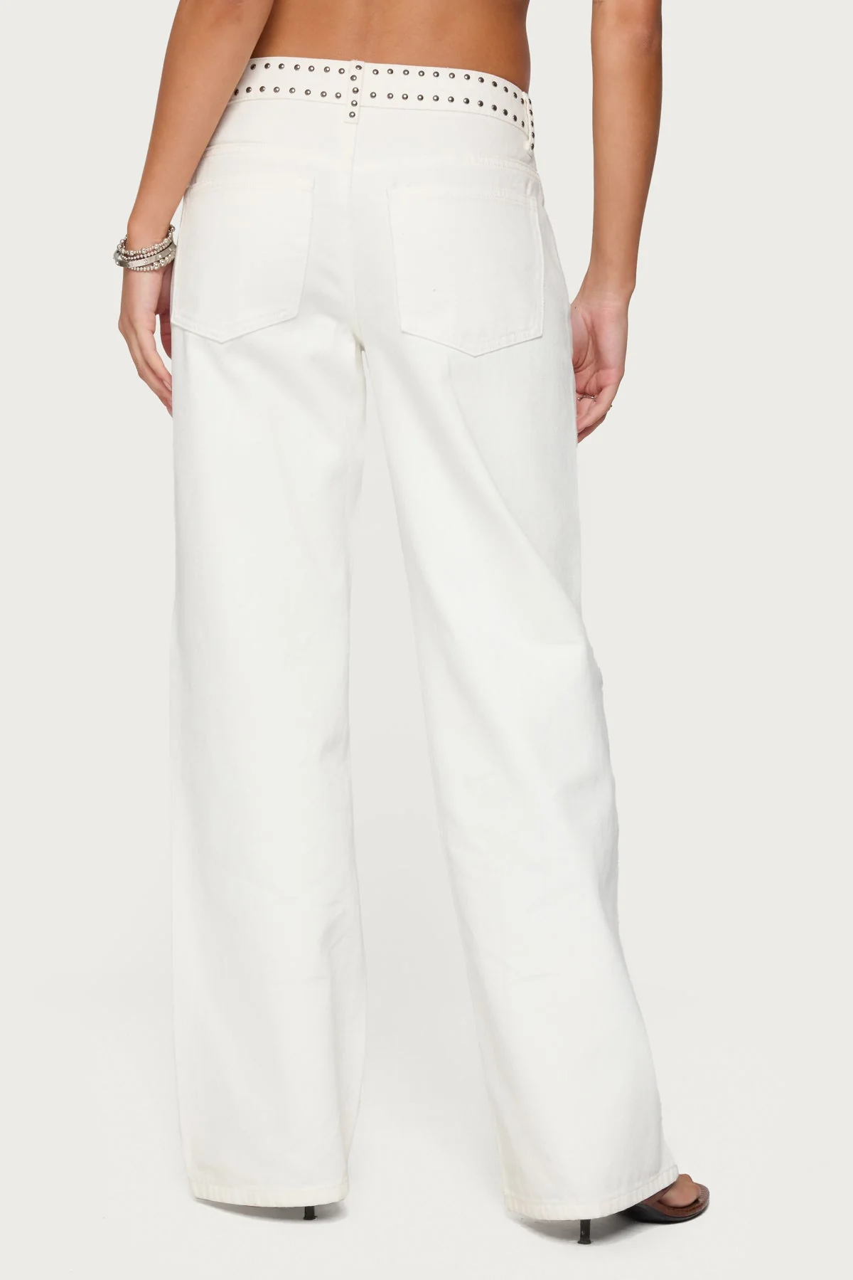 Quincy Studded Low Rise Baggy Jeans - Image 4