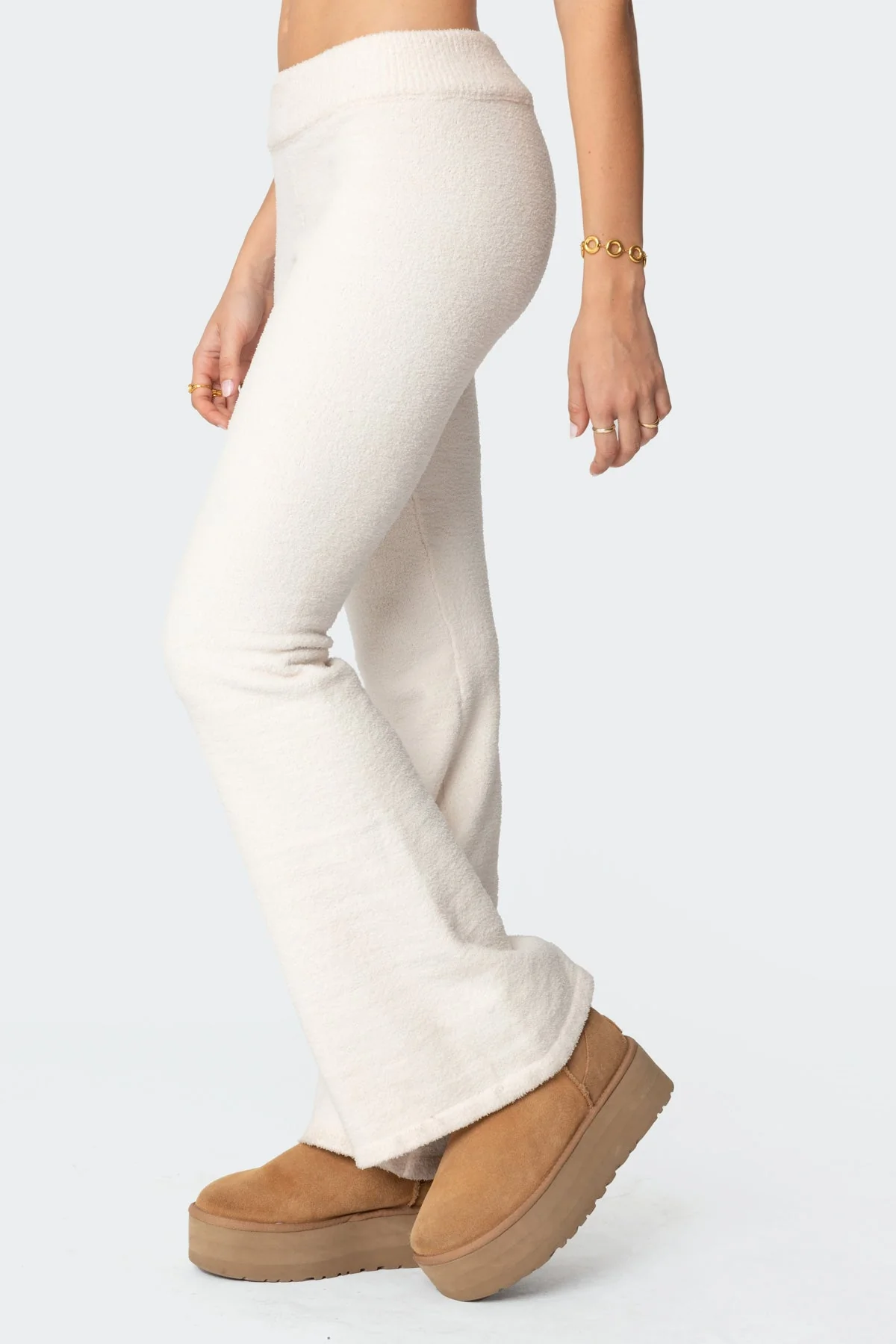 Plush Flared Trousers - Image 4