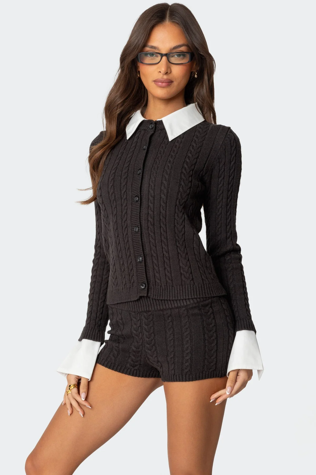 Avey Detachable Cuff & Collar Cardigan - Image 3