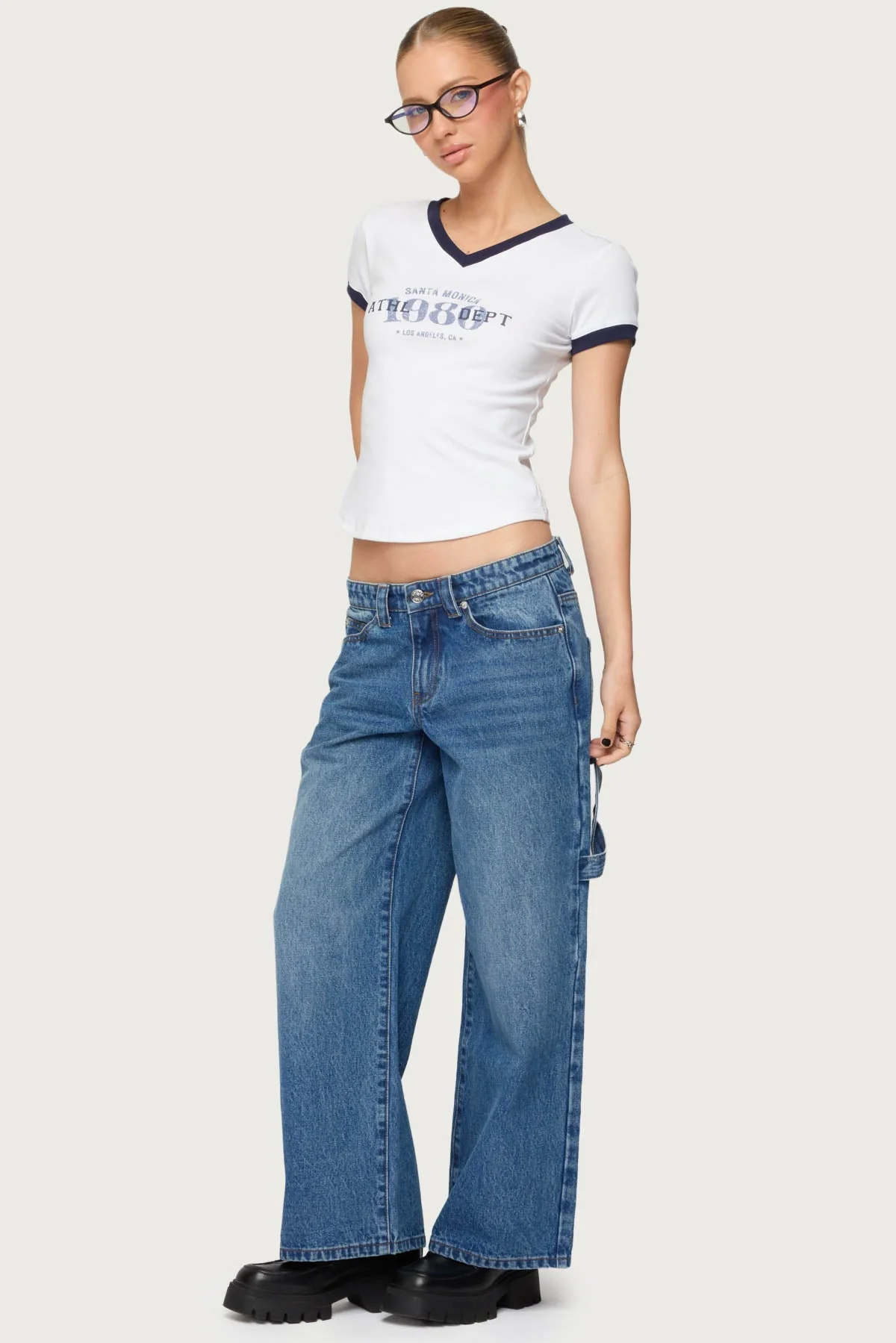 Petite Carpenter Low Rise Baggy Jeans - Image 4