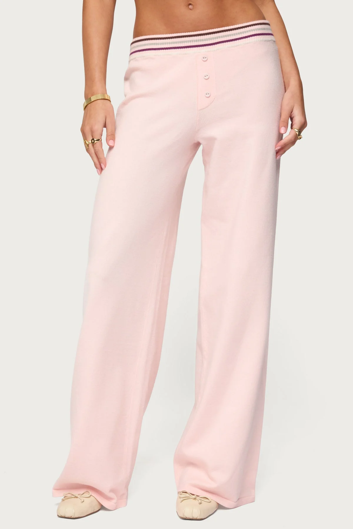 Miya Stripey Knit Trousers - Image 3