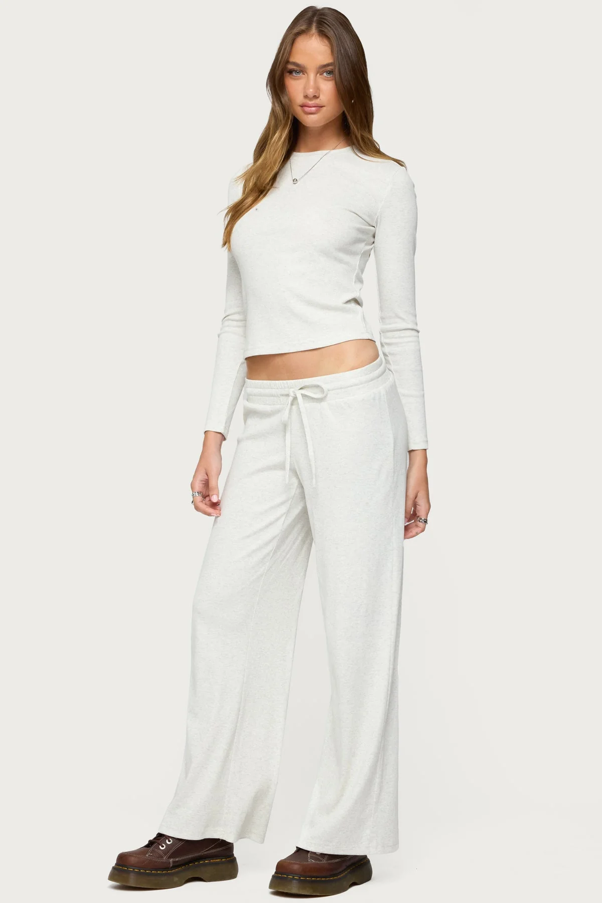 Cicilia Straight Leg Ribbed Trousers - Image 3