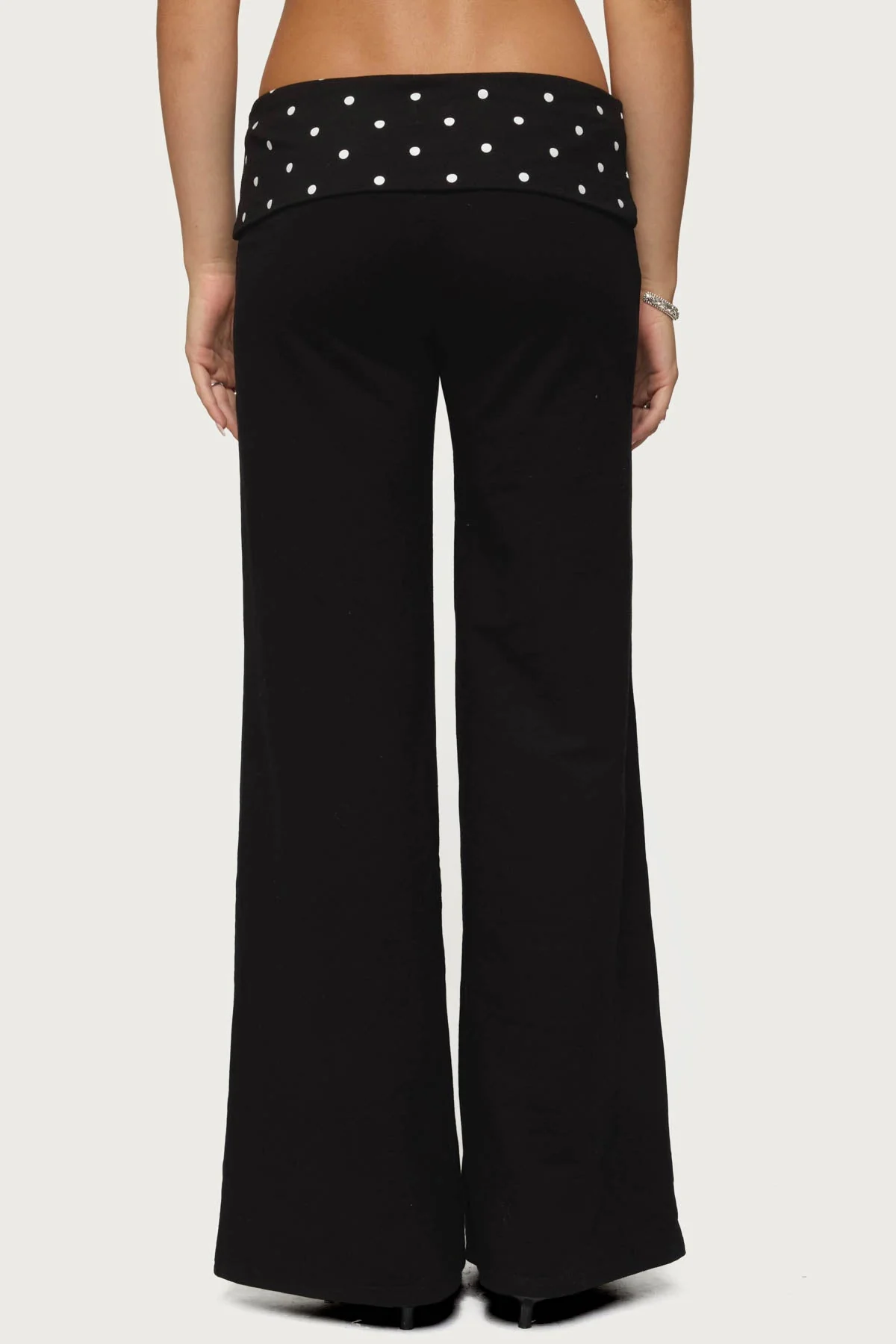Reeva Polka Dot Foldover Trousers - Image 6
