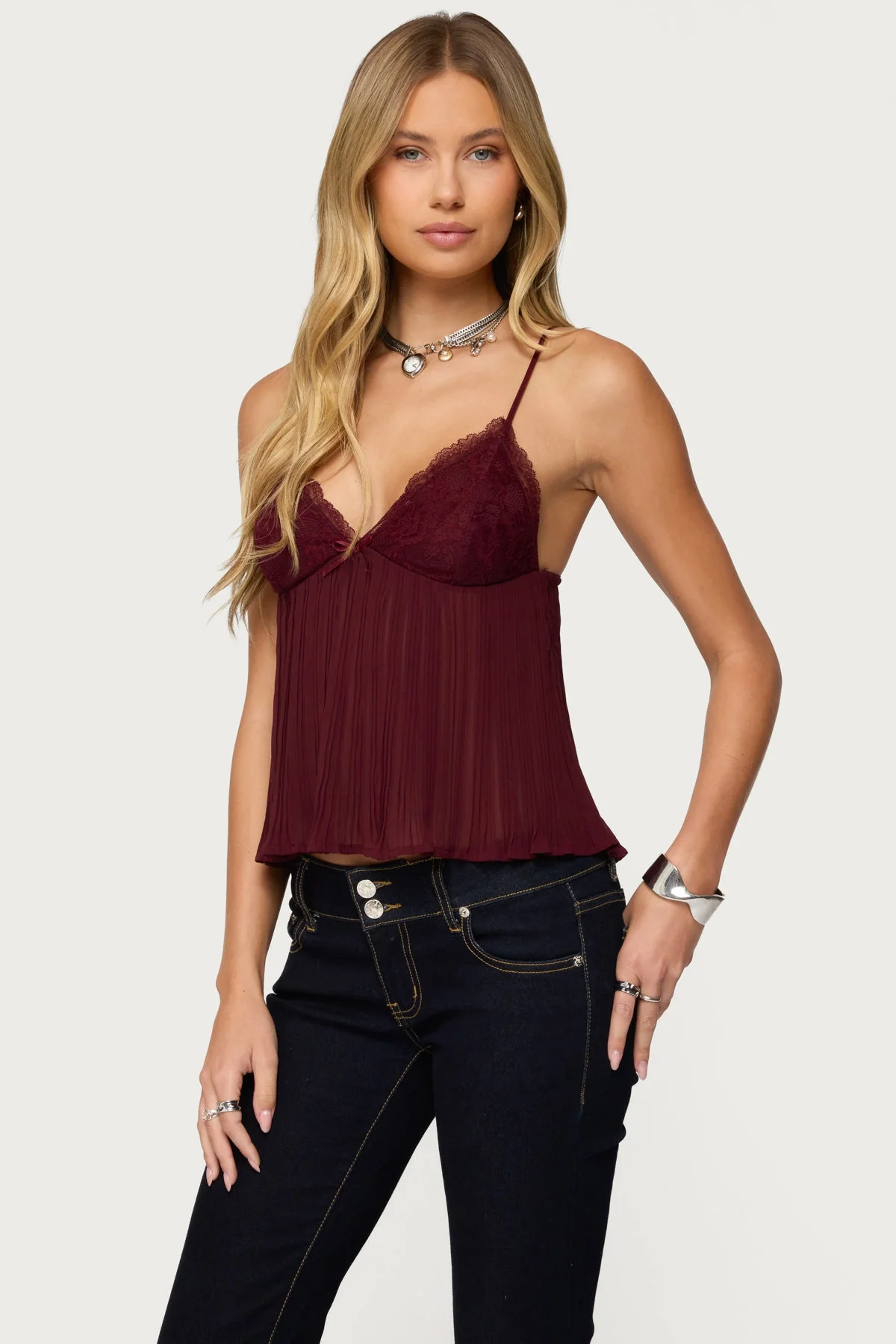 Rhian Lacey Pleated Babydoll Top - Image 3