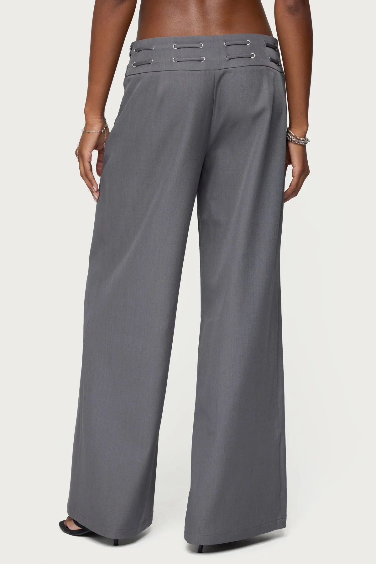 Willard Baggy Lace Up Belt Trousers - Image 4