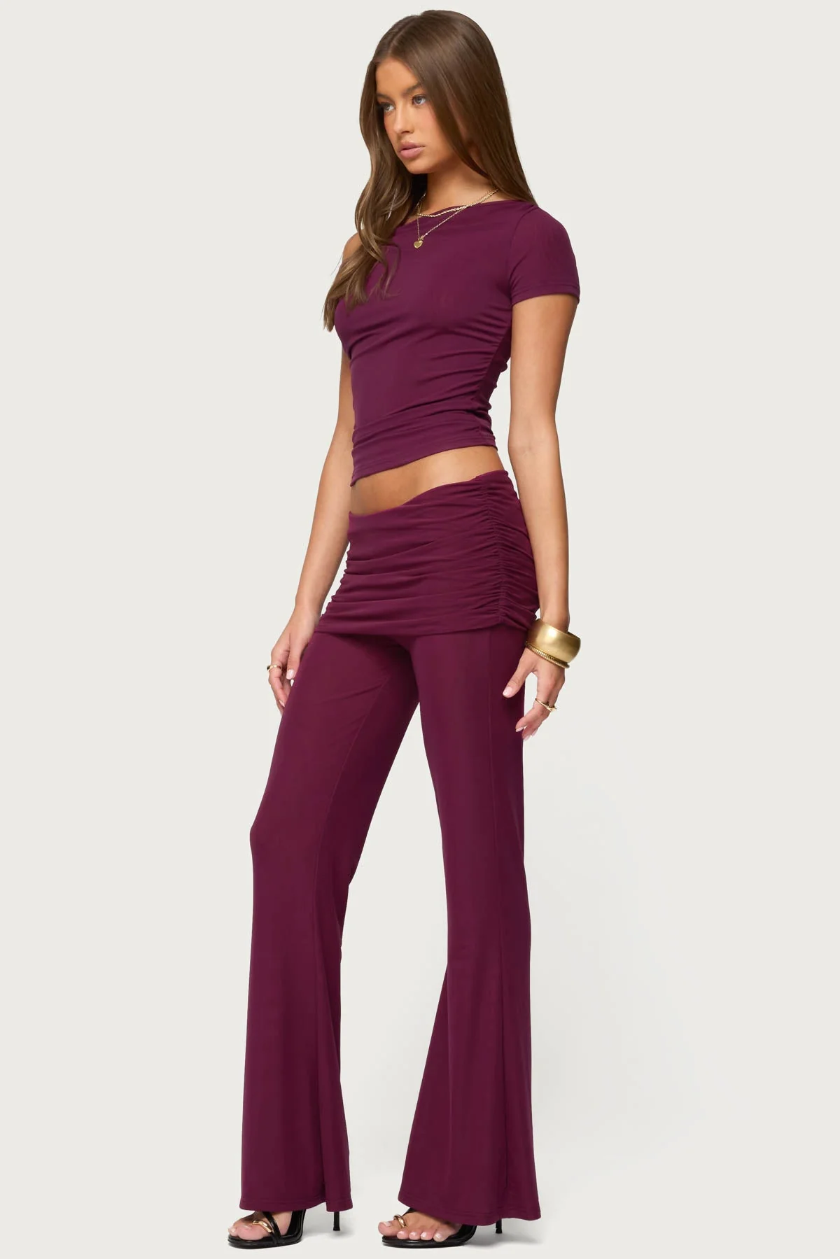 Halli Foldover Mini Skirt Trousers - Image 3