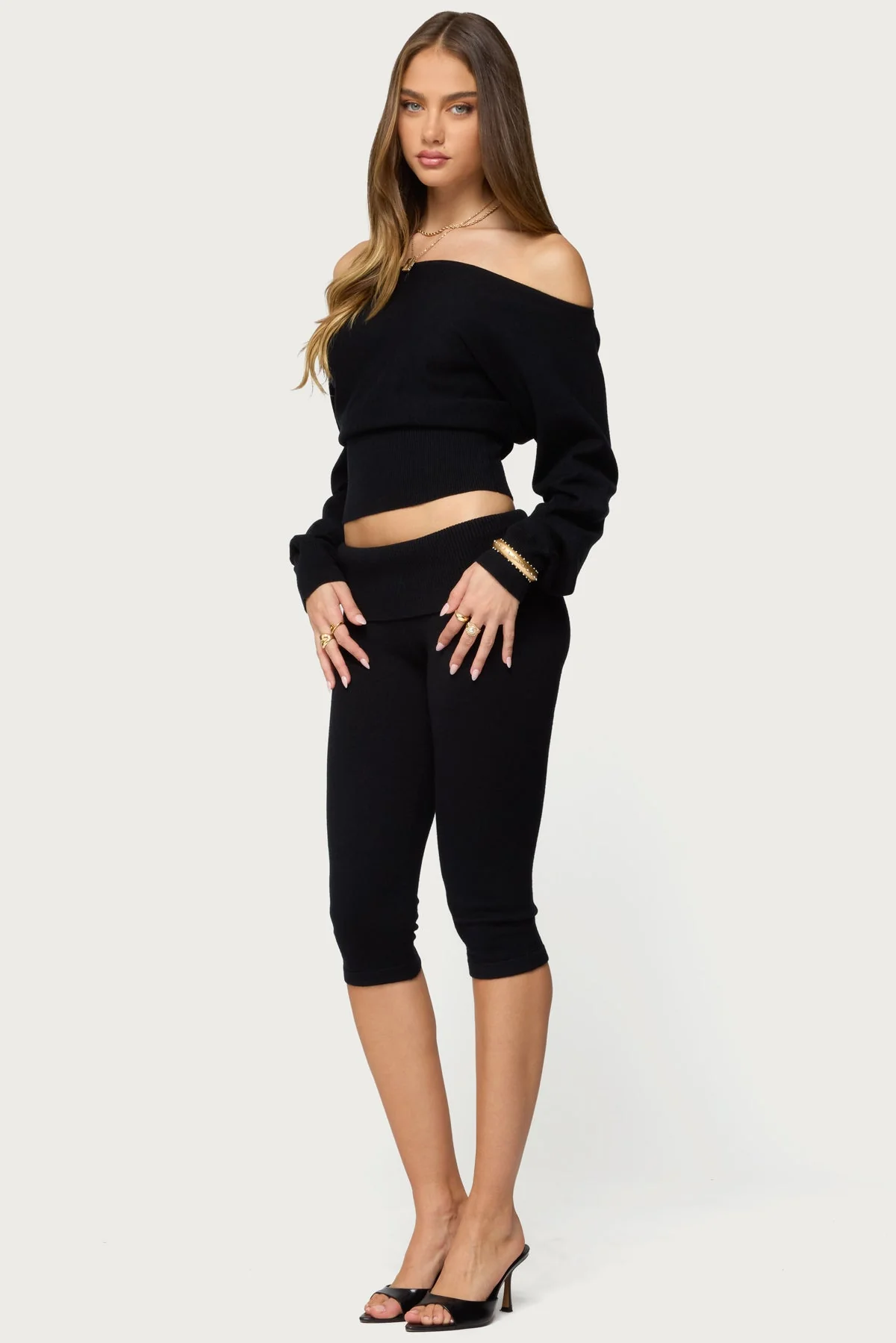 Skyla Off Shoulder Knit Sweater - Image 4