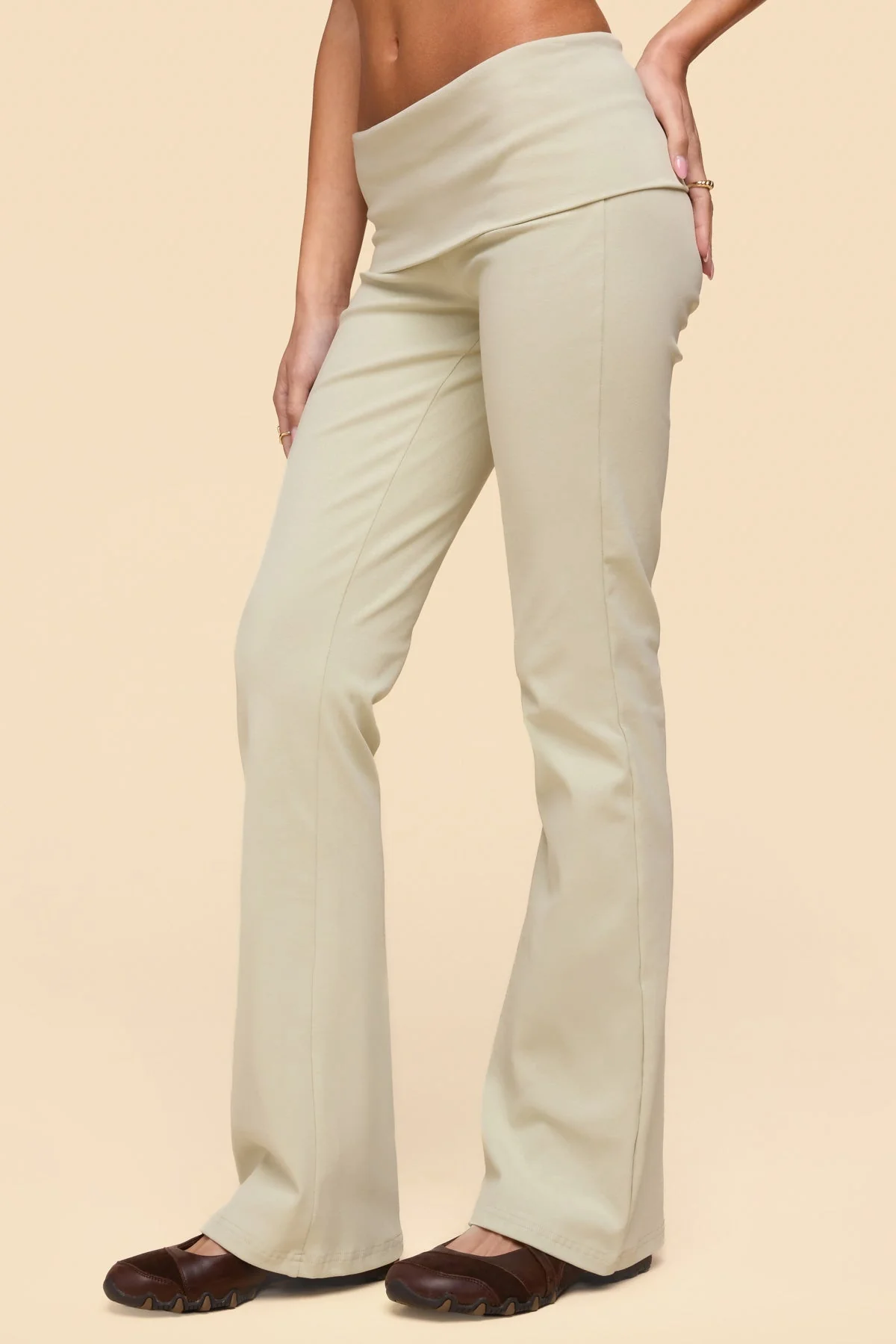 Ivanne Foldover Flared Trousers - Image 3