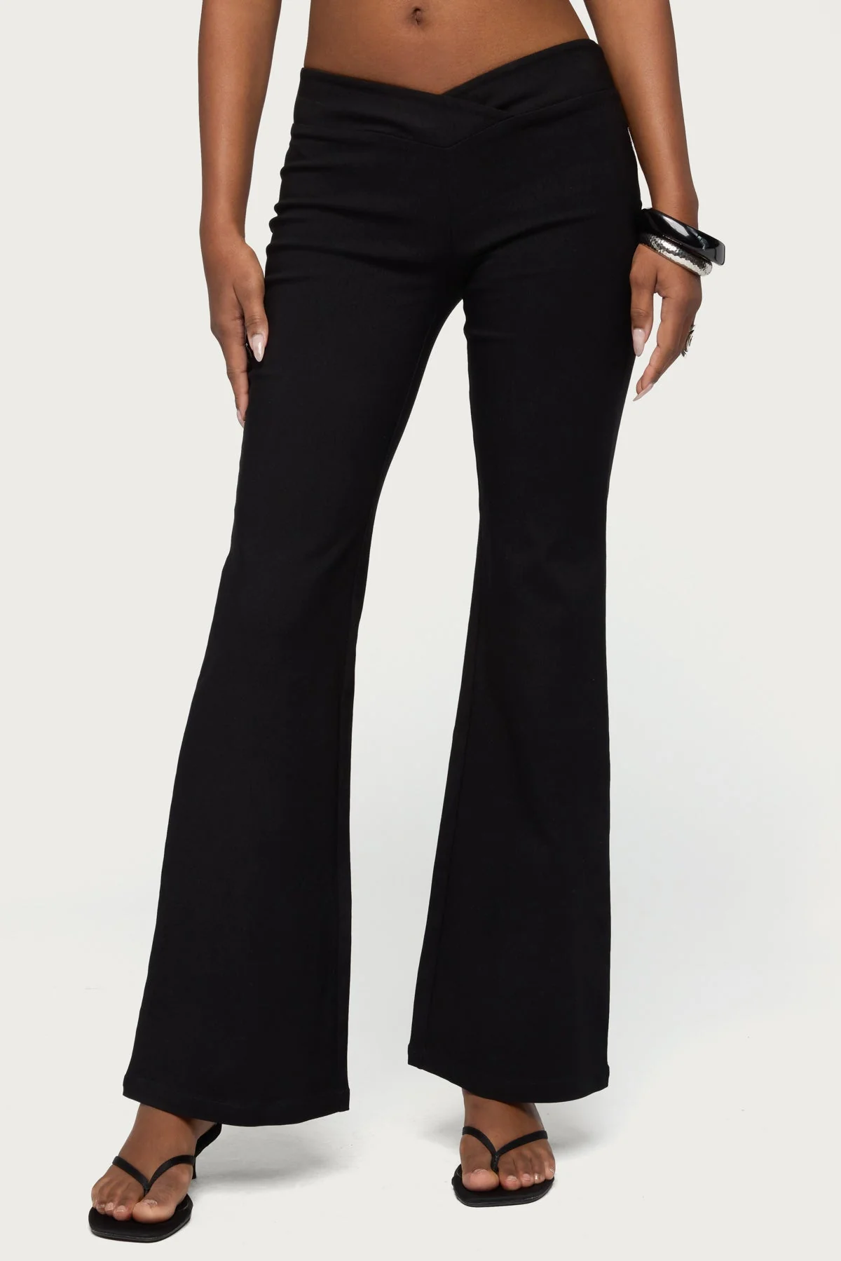 Alyce Crossover Flared Trousers - Image 2