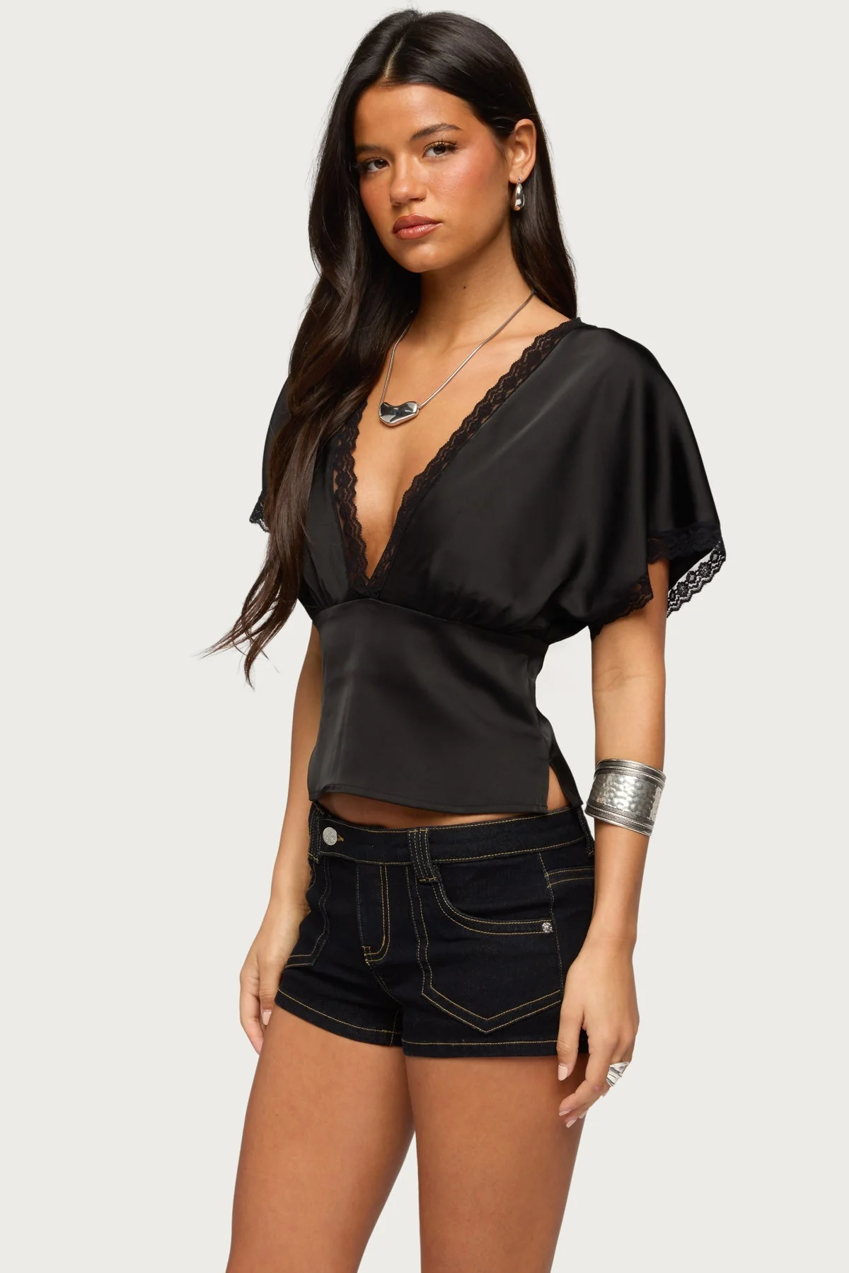 Ihara Lacey Cinched Waist Top - Image 3