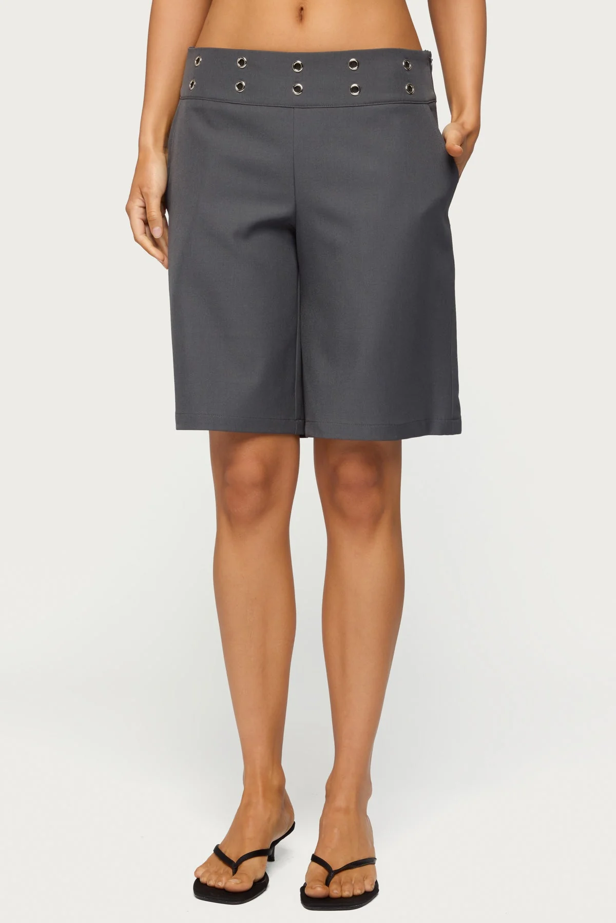 Grommet Low Rise Bermuda Shorts - Image 2