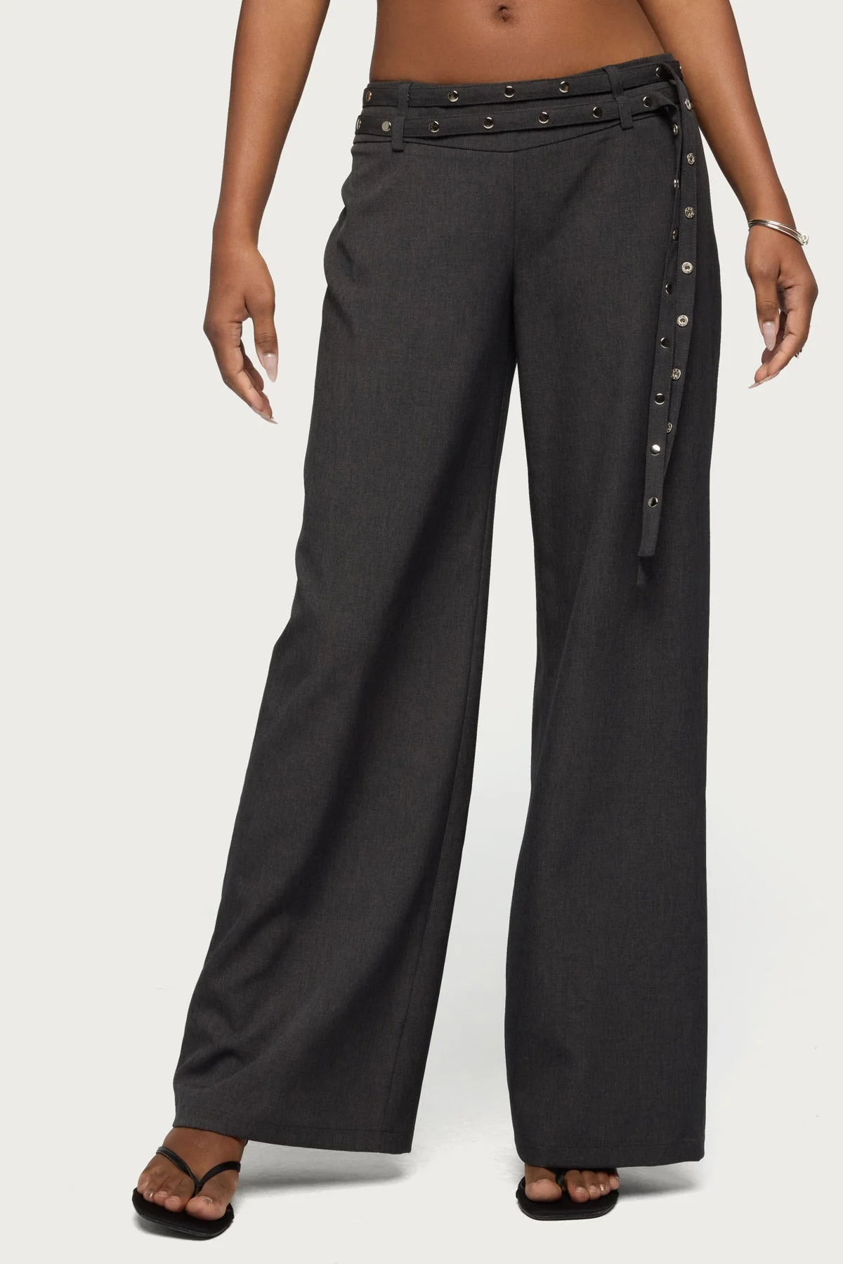 Cruz Double Belt Baggy Tailored Trousers - Image 2