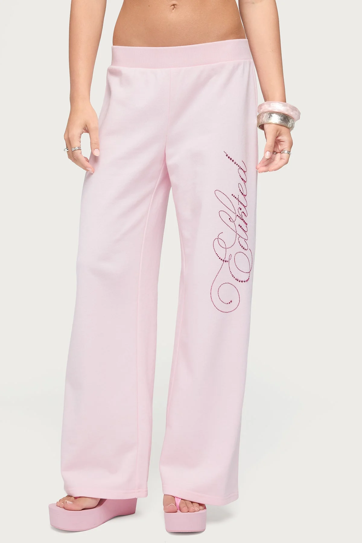 Edikted Studio Rhinestone Joggers - Image 2
