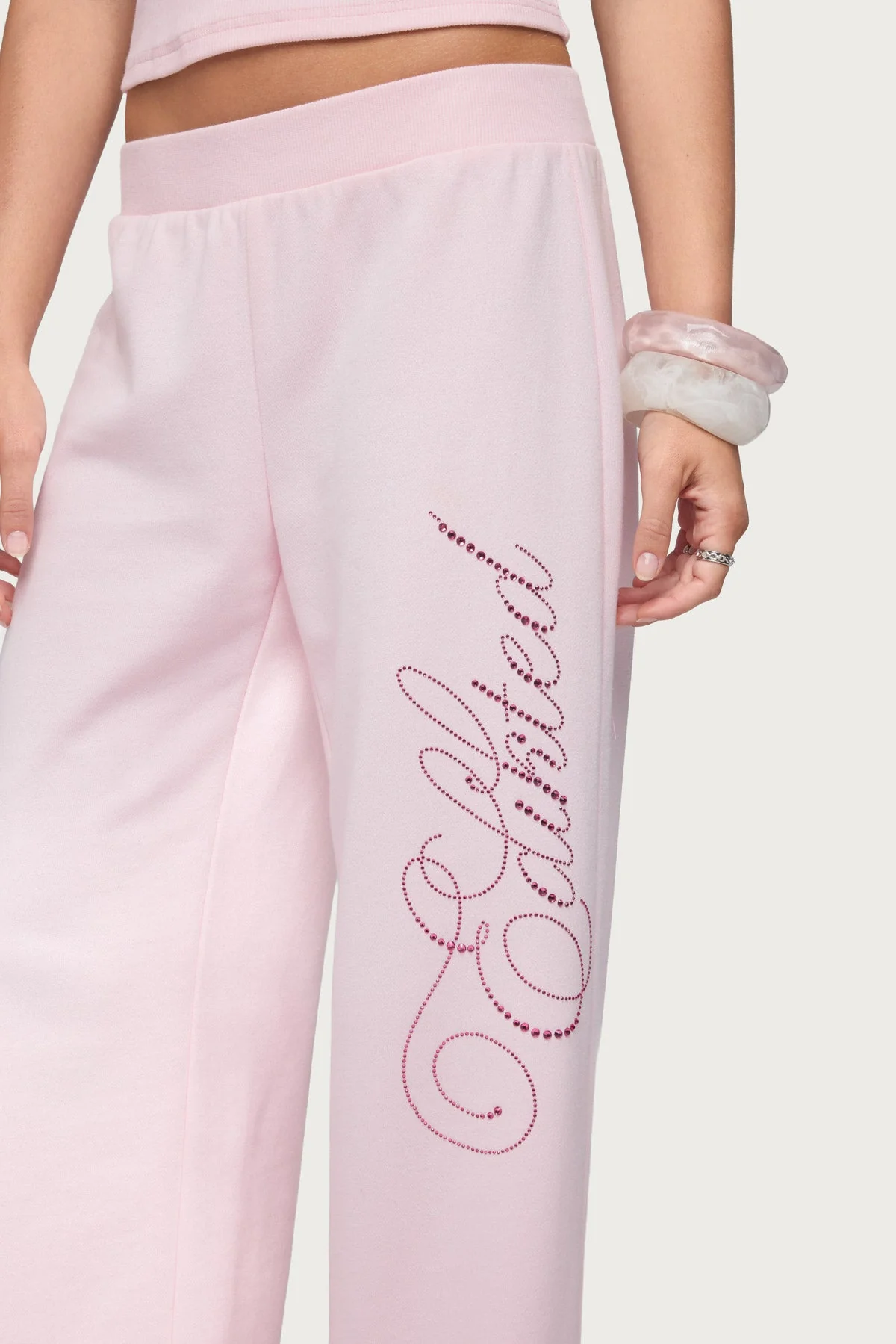 Edikted Studio Rhinestone Joggers - Image 3