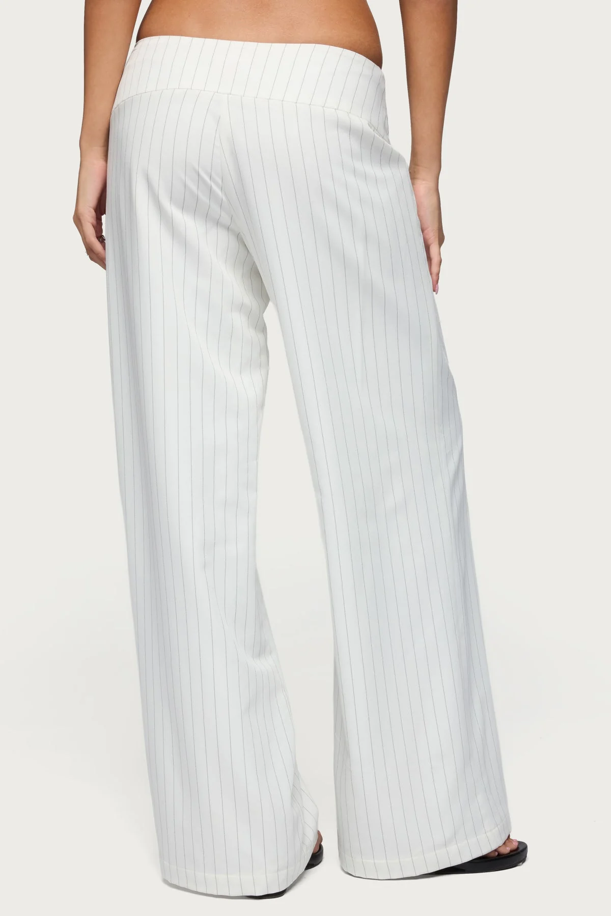 Parker Pinstripe Tie Belt Trousers - Image 5