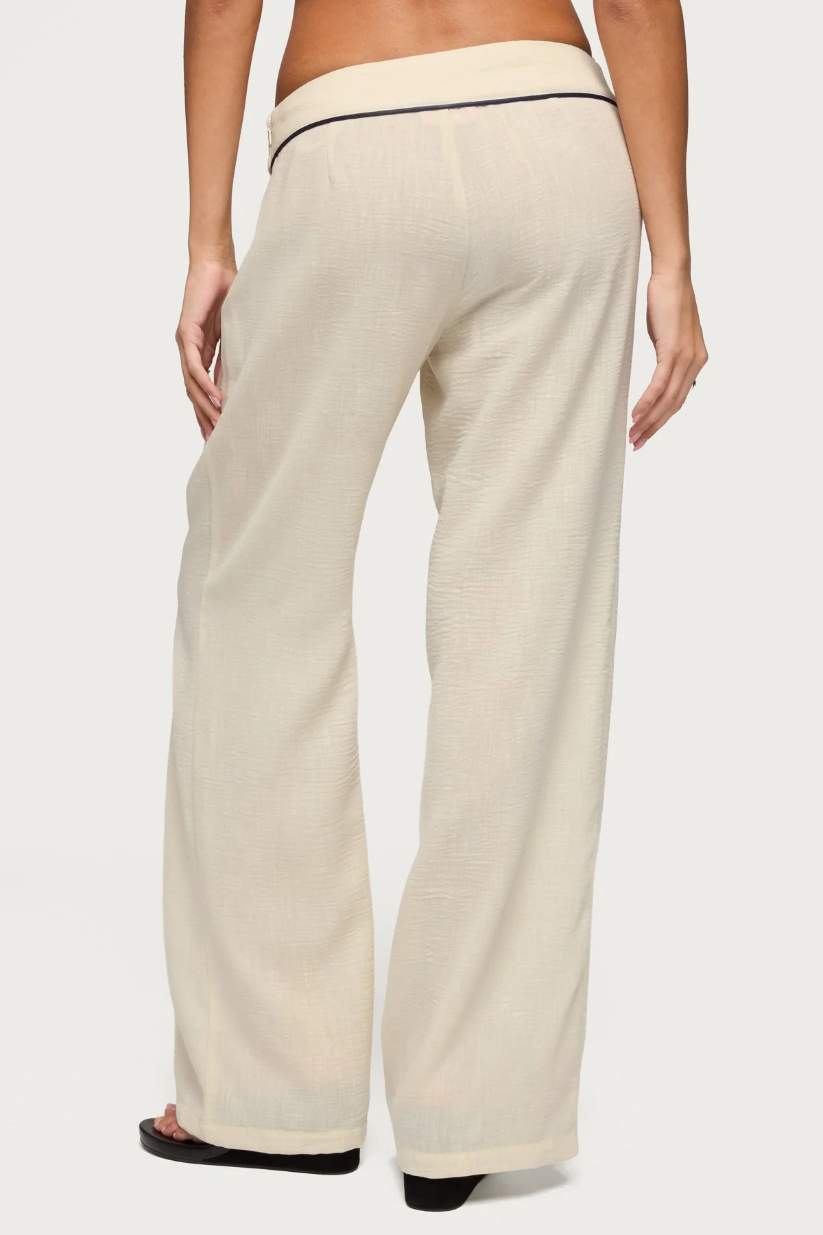 Dorine Contrast Woven Trousers - Image 4