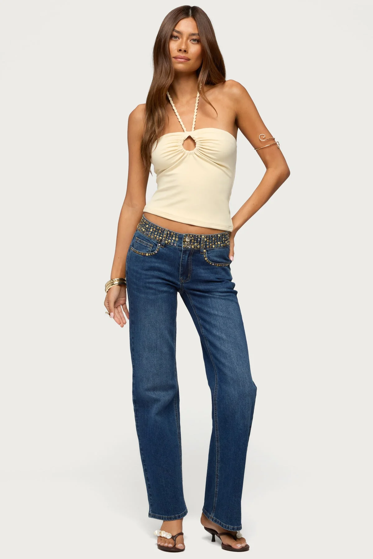 Rope Strap Keyhole Halter Top - Image 6