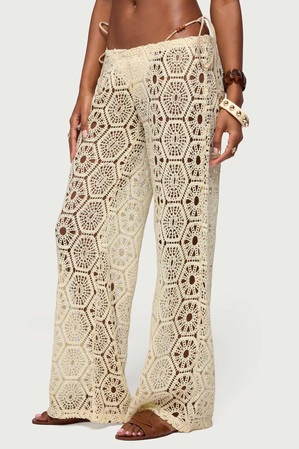 Amrita Baggy Crochet Trousers - Image 5