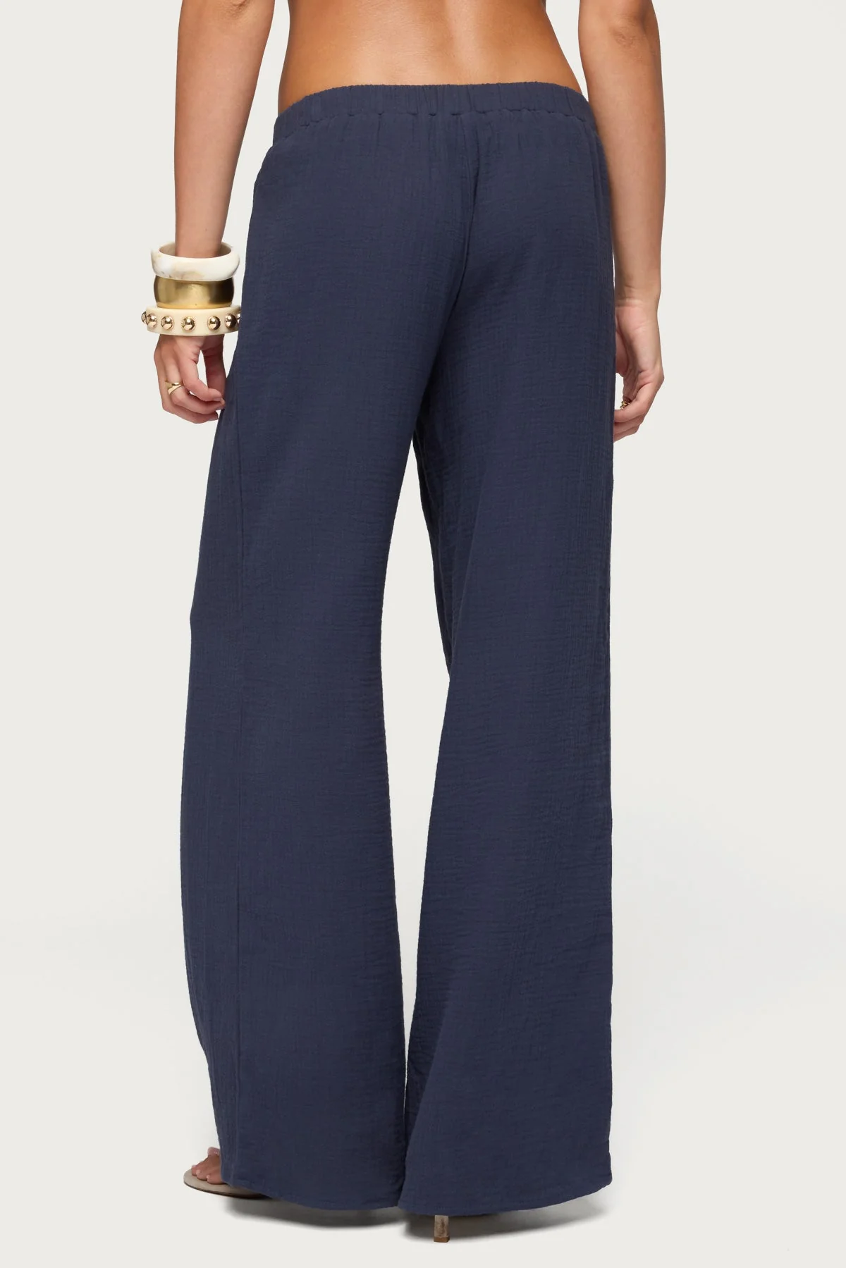 Viktoria Wide Leg Gauze Trousers - Image 5